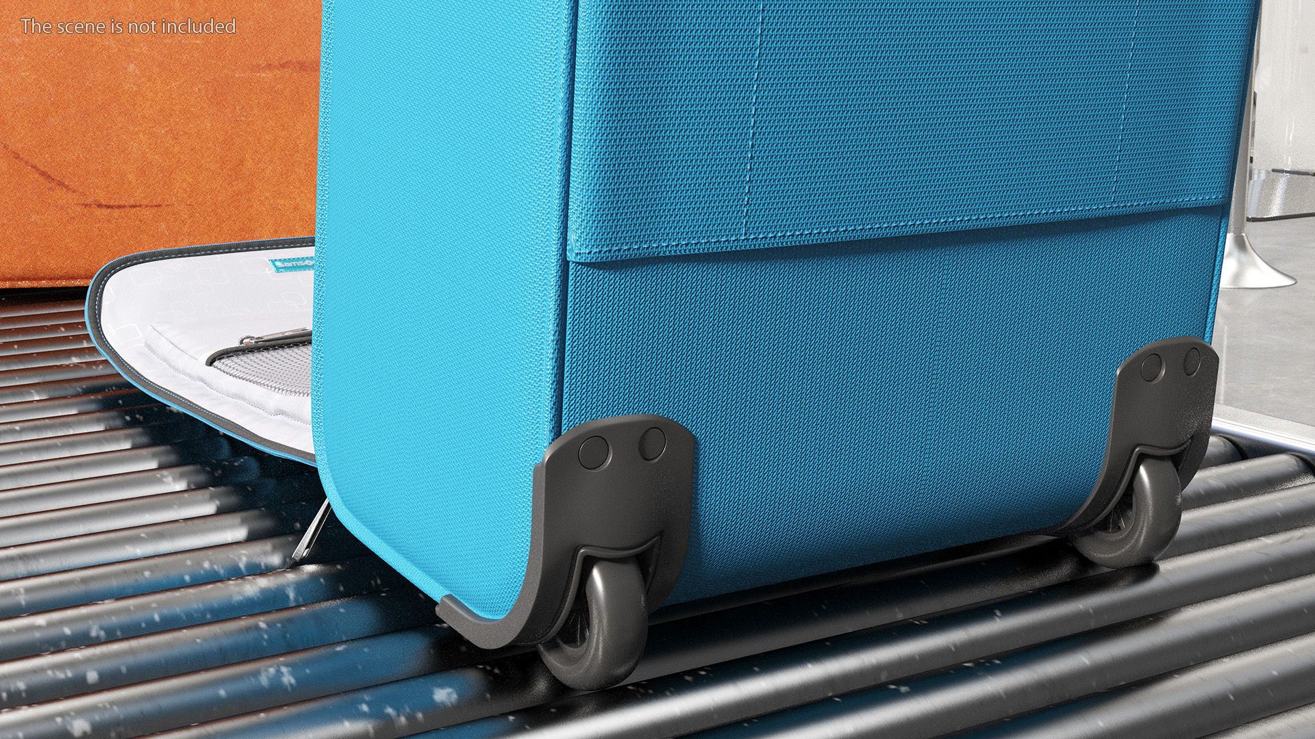 Open Softshell Luggage Samsonite Blue 3D