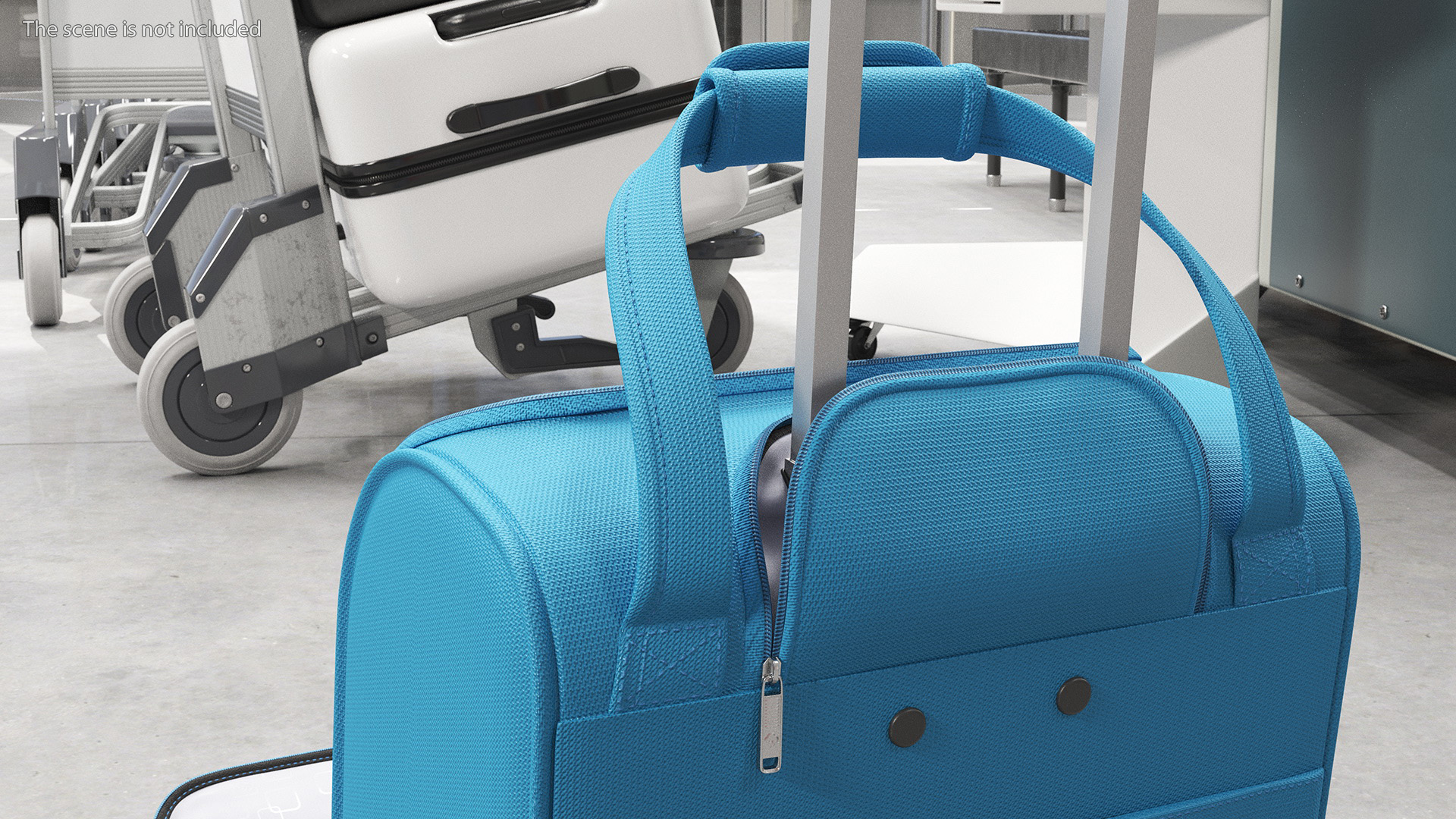 Open Softshell Luggage Samsonite Blue 3D