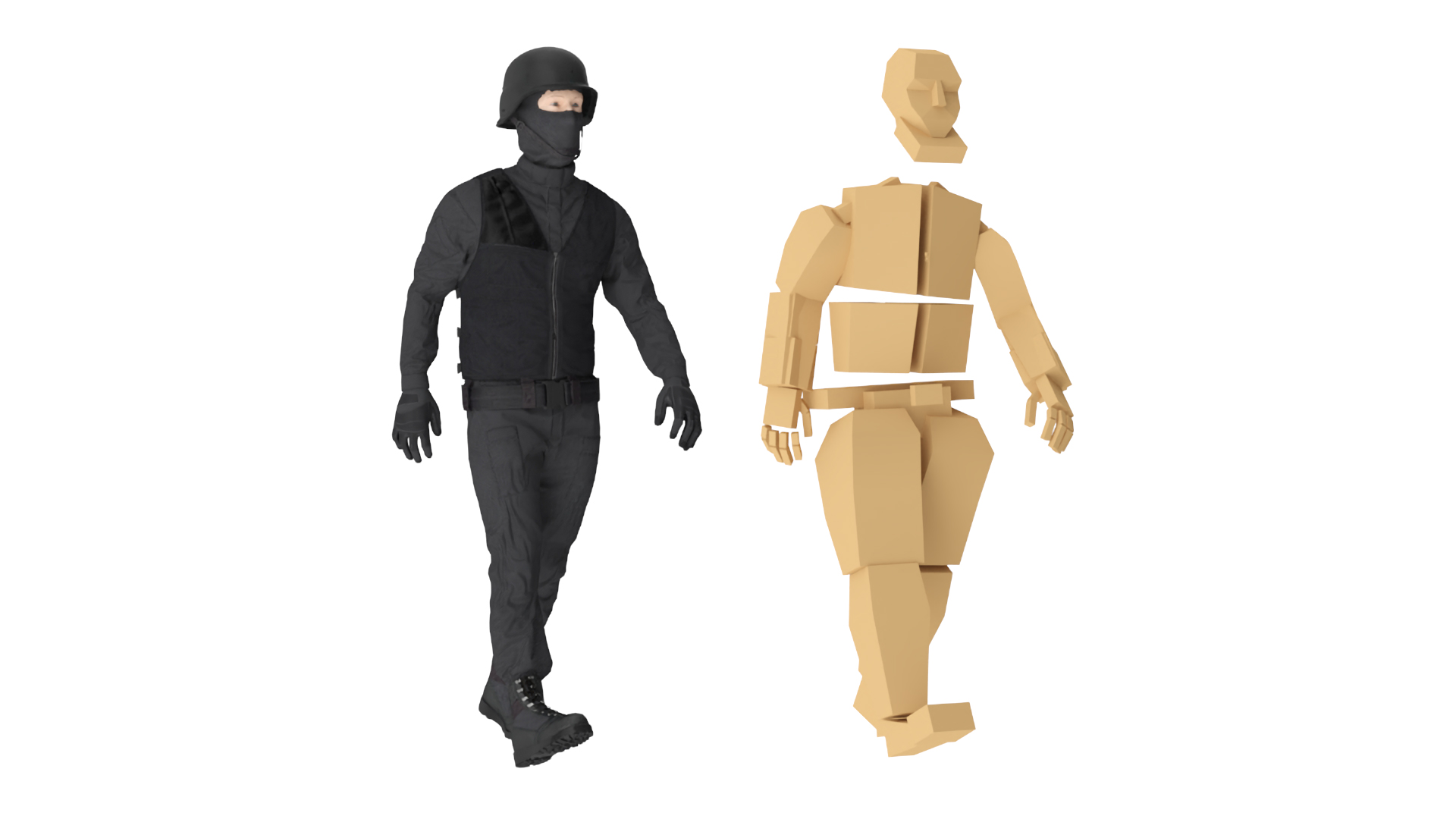 3D Covert Ops Tactical Unit Rigged