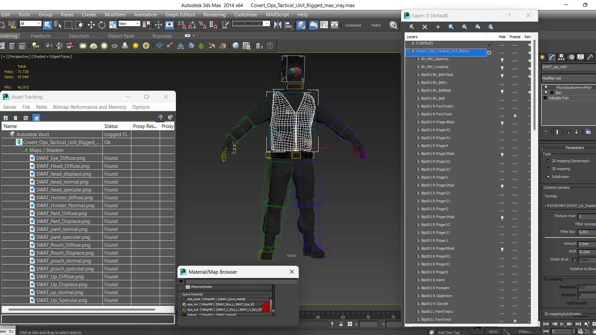 3D Covert Ops Tactical Unit Rigged