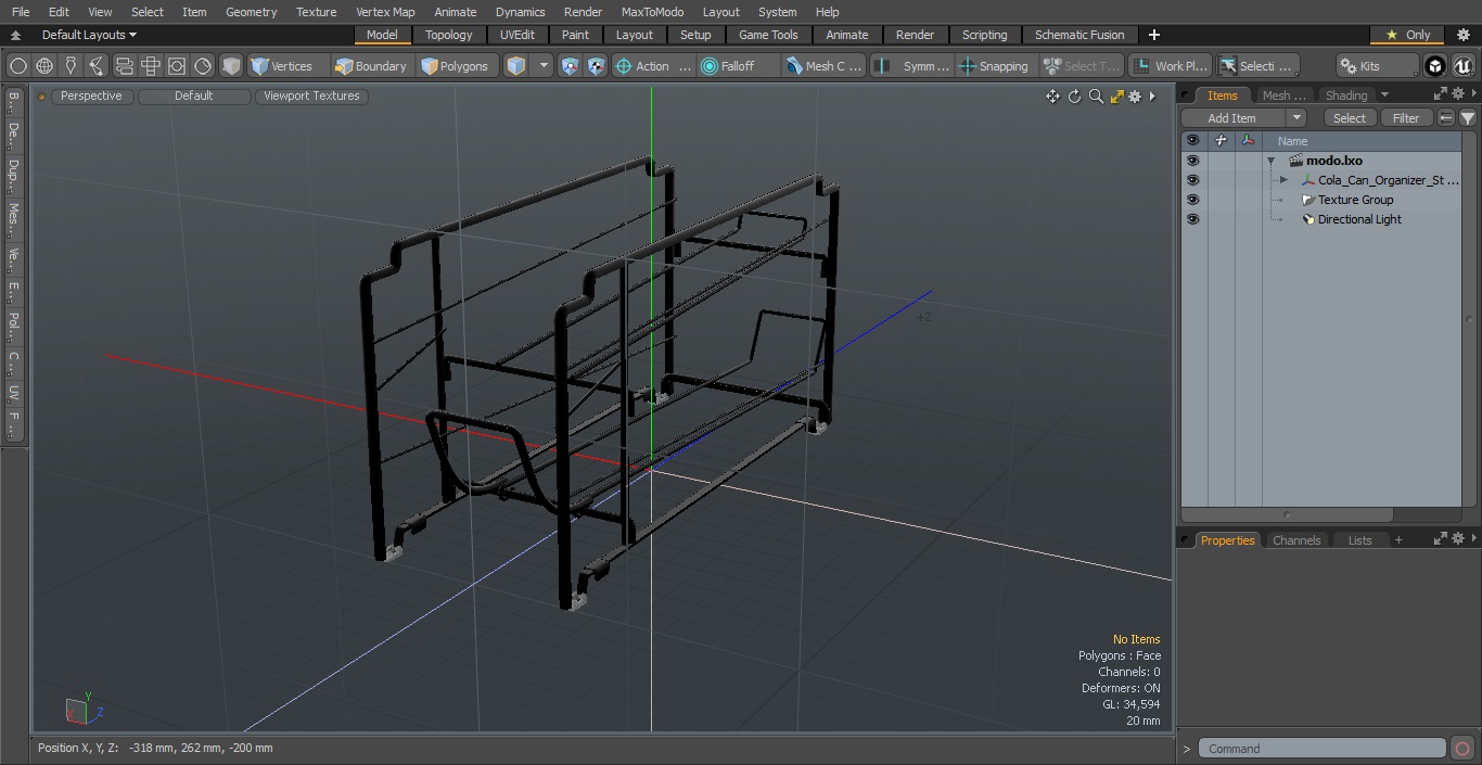 Cola Can Organizer Steel 3D model