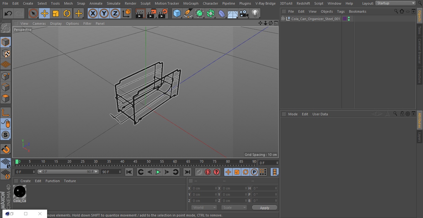 Cola Can Organizer Steel 3D model