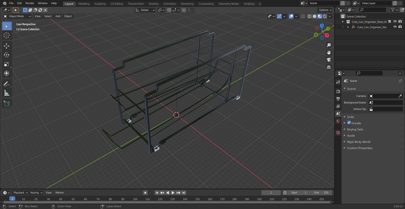 Cola Can Organizer Steel 3D model