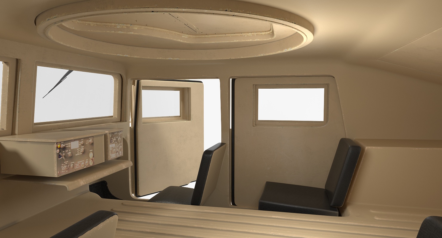3D Humvee M1151 Enhanced Armament Carrier Simple Interior Desert