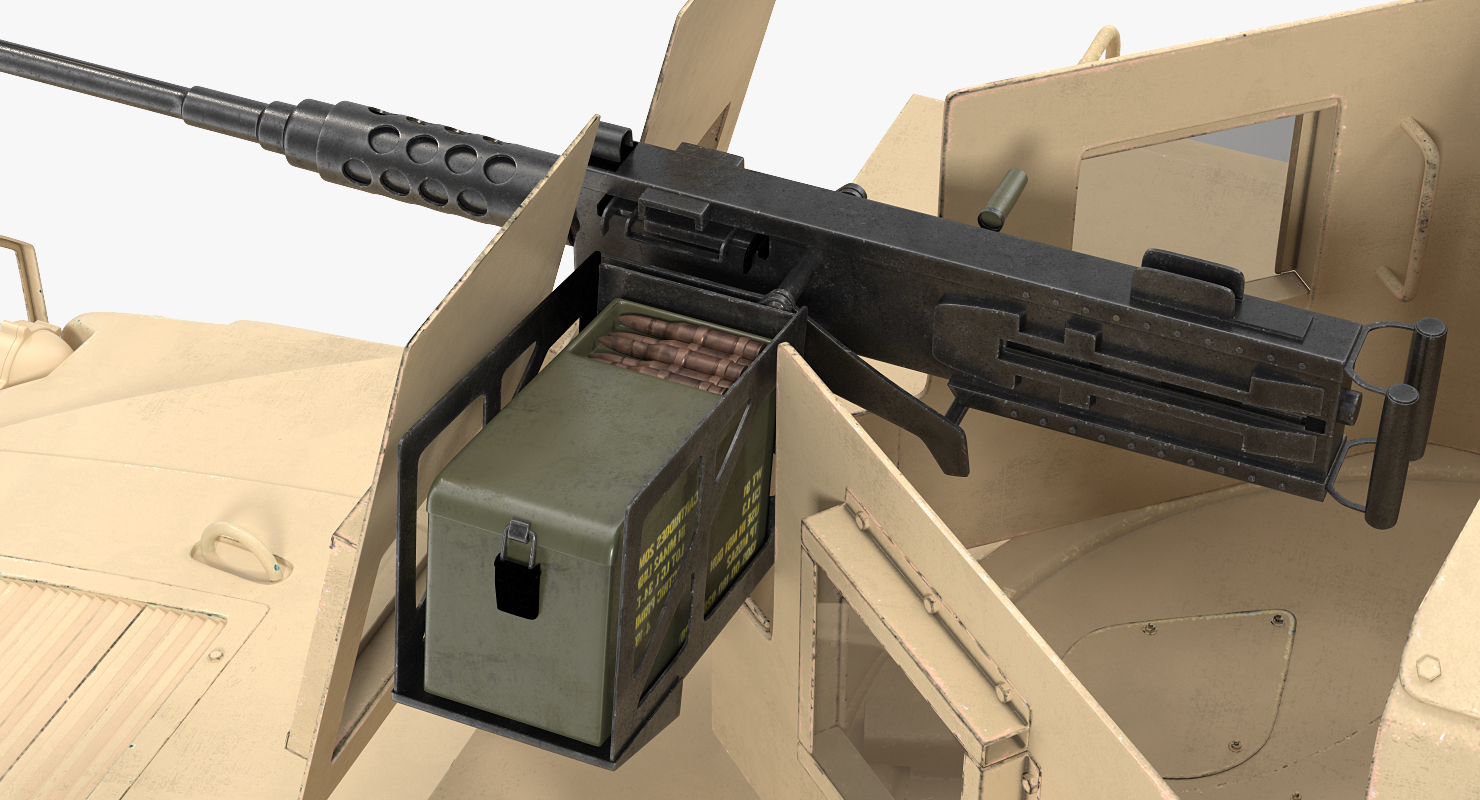 3D Humvee M1151 Enhanced Armament Carrier Simple Interior Desert