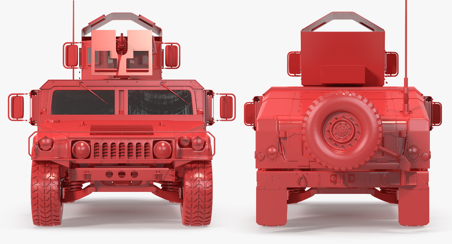 3D Humvee M1151 Enhanced Armament Carrier Simple Interior Desert