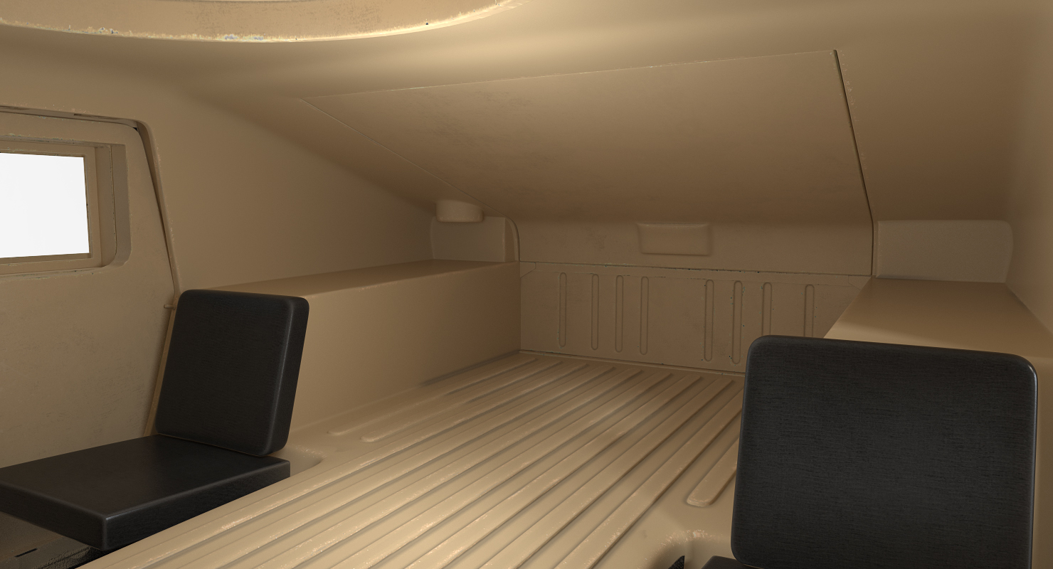 3D Humvee M1151 Enhanced Armament Carrier Simple Interior Desert