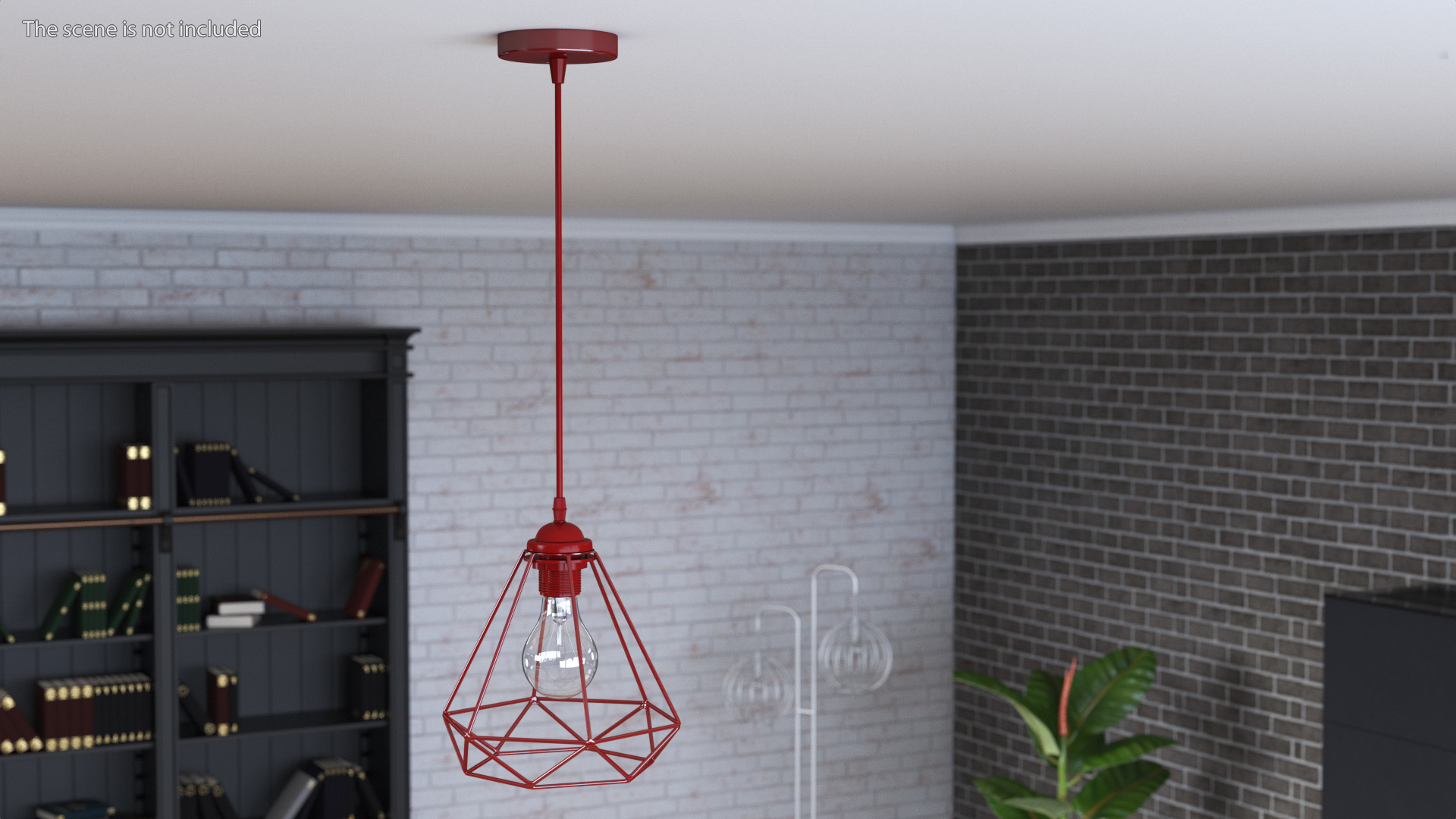 3D Modern Chandelier Red