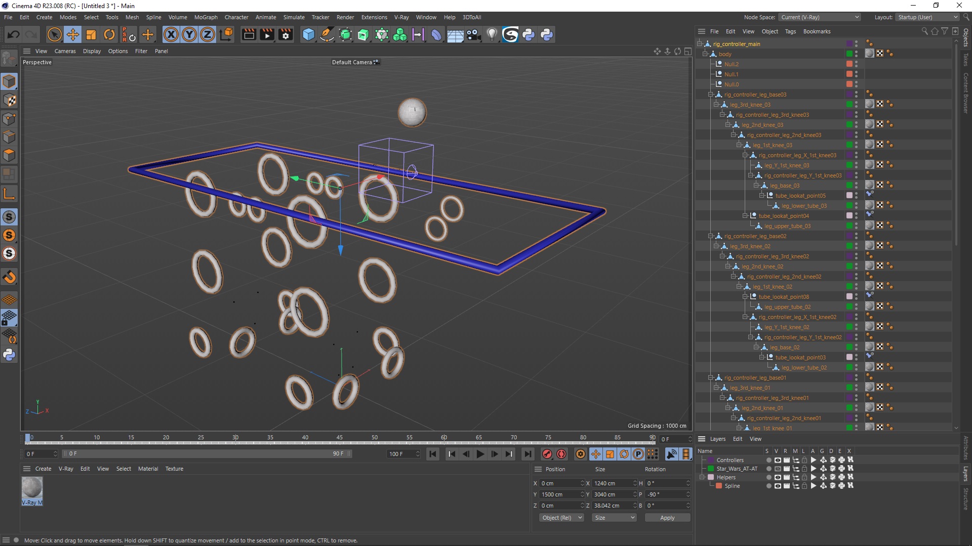 3D Star Wars AT-AT Rigged for Cinema 4D
