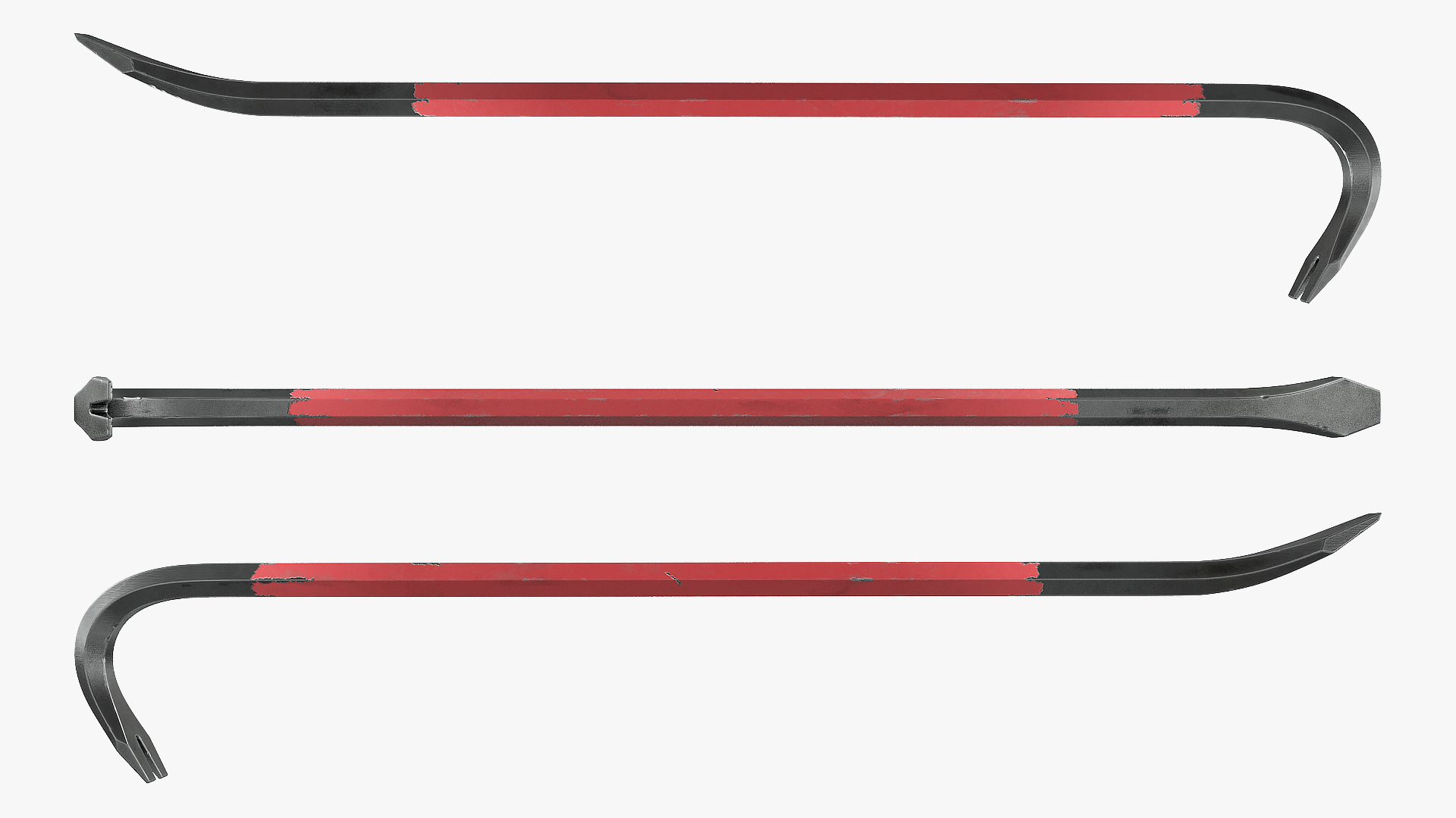 Old Metal Crowbar 3D