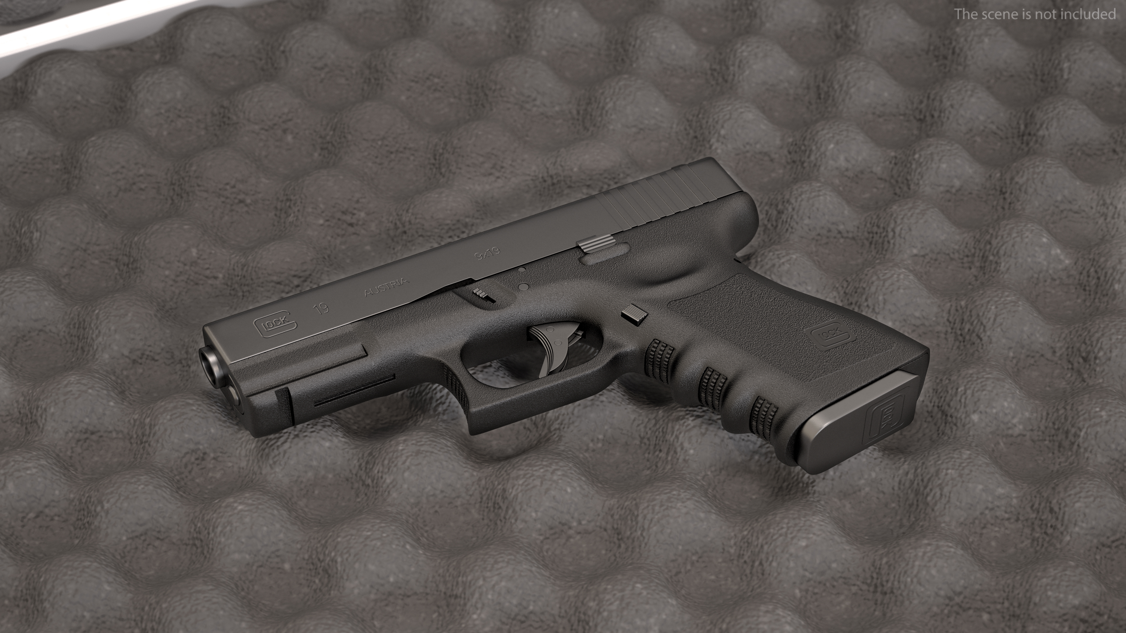 3D model Glock G19 9mm Pistol