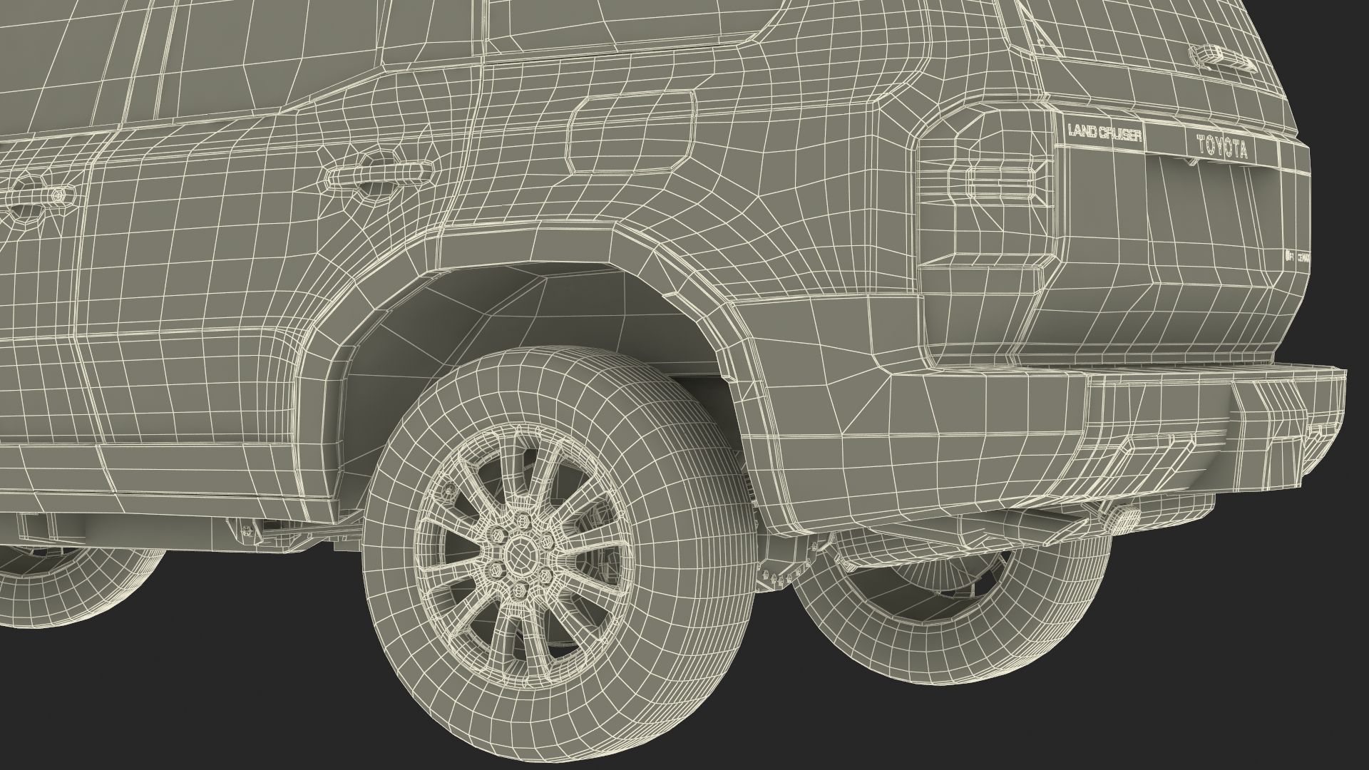 Toyota Land Cruiser 2024 Silver Color Rigged 3D model