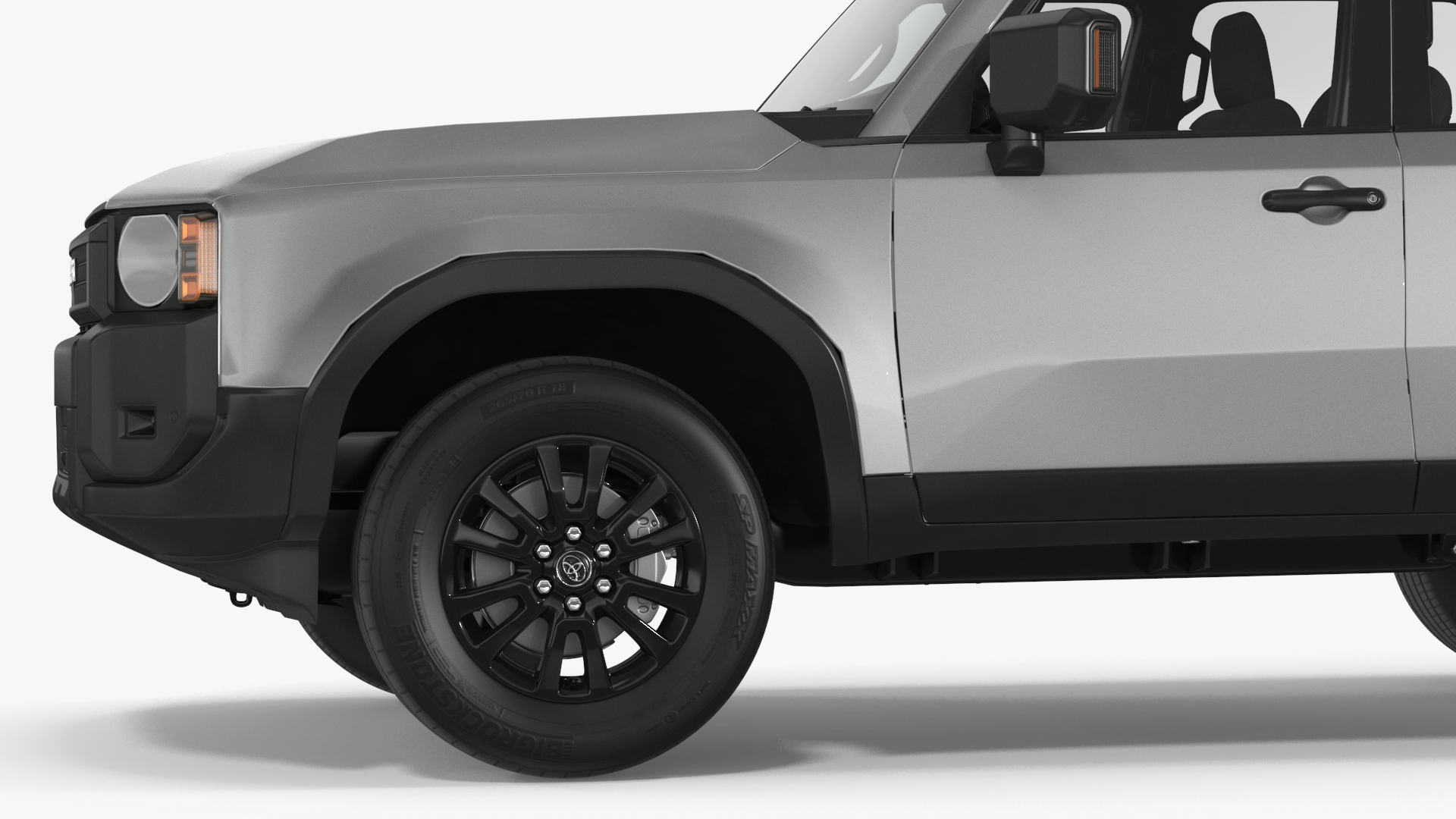 Toyota Land Cruiser 2024 Silver Color Rigged 3D model