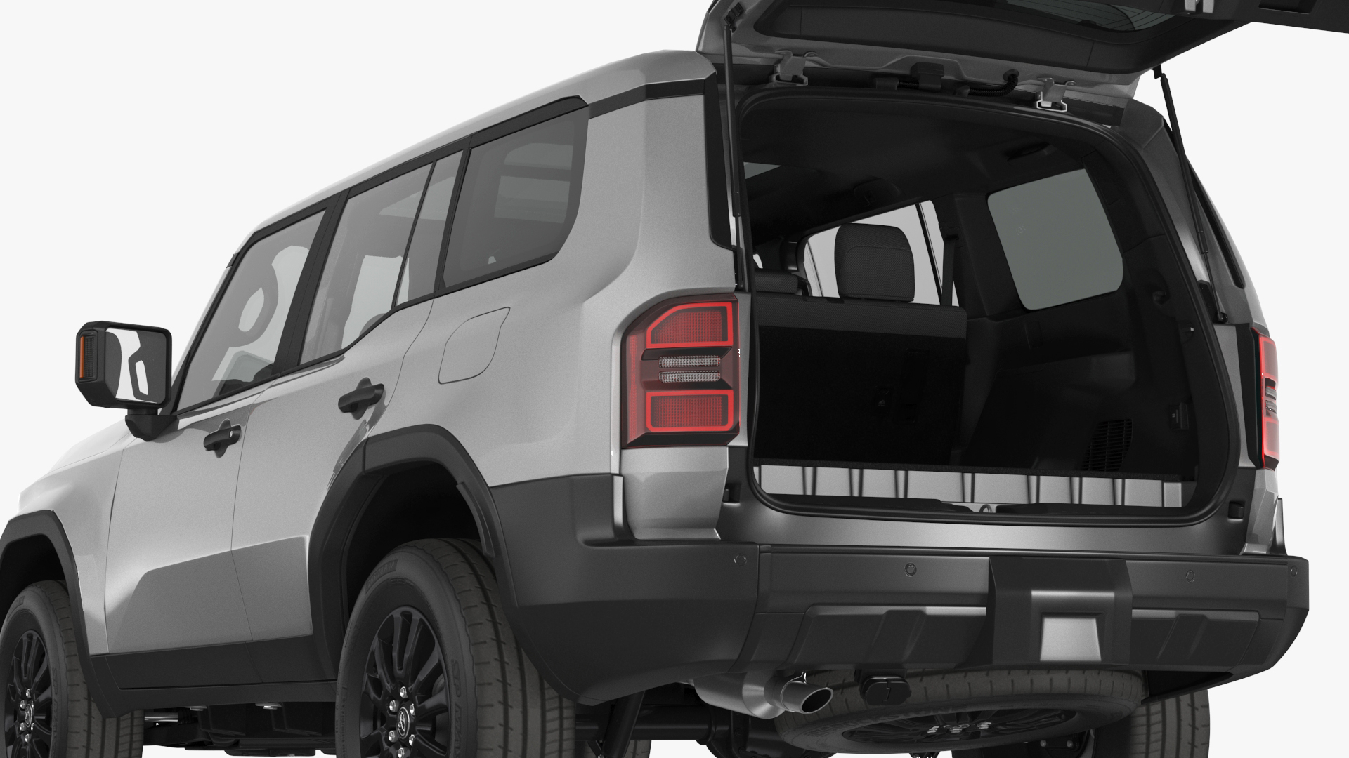 Toyota Land Cruiser 2024 Silver Color Rigged 3D model