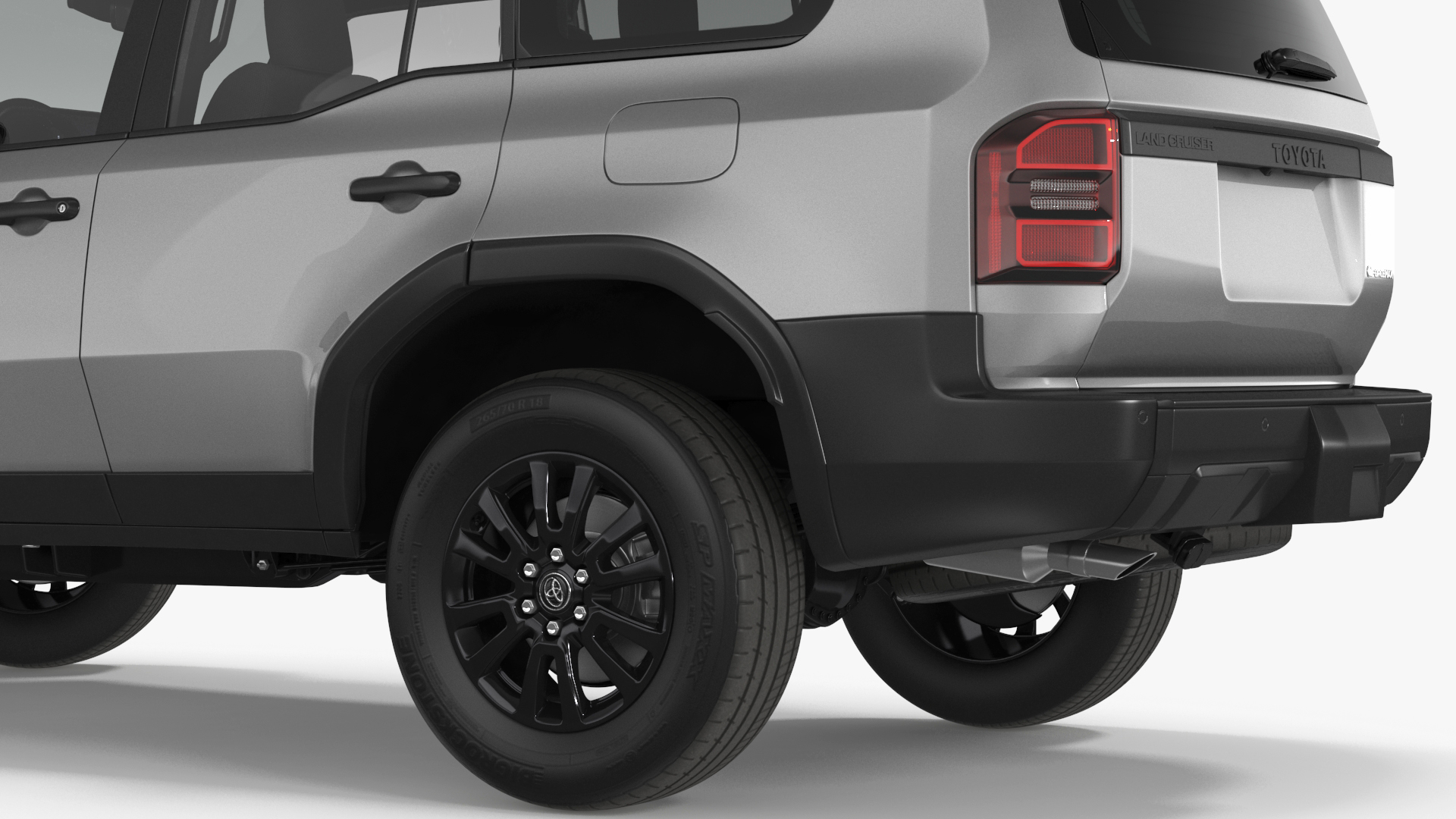 Toyota Land Cruiser 2024 Silver Color Rigged 3D model