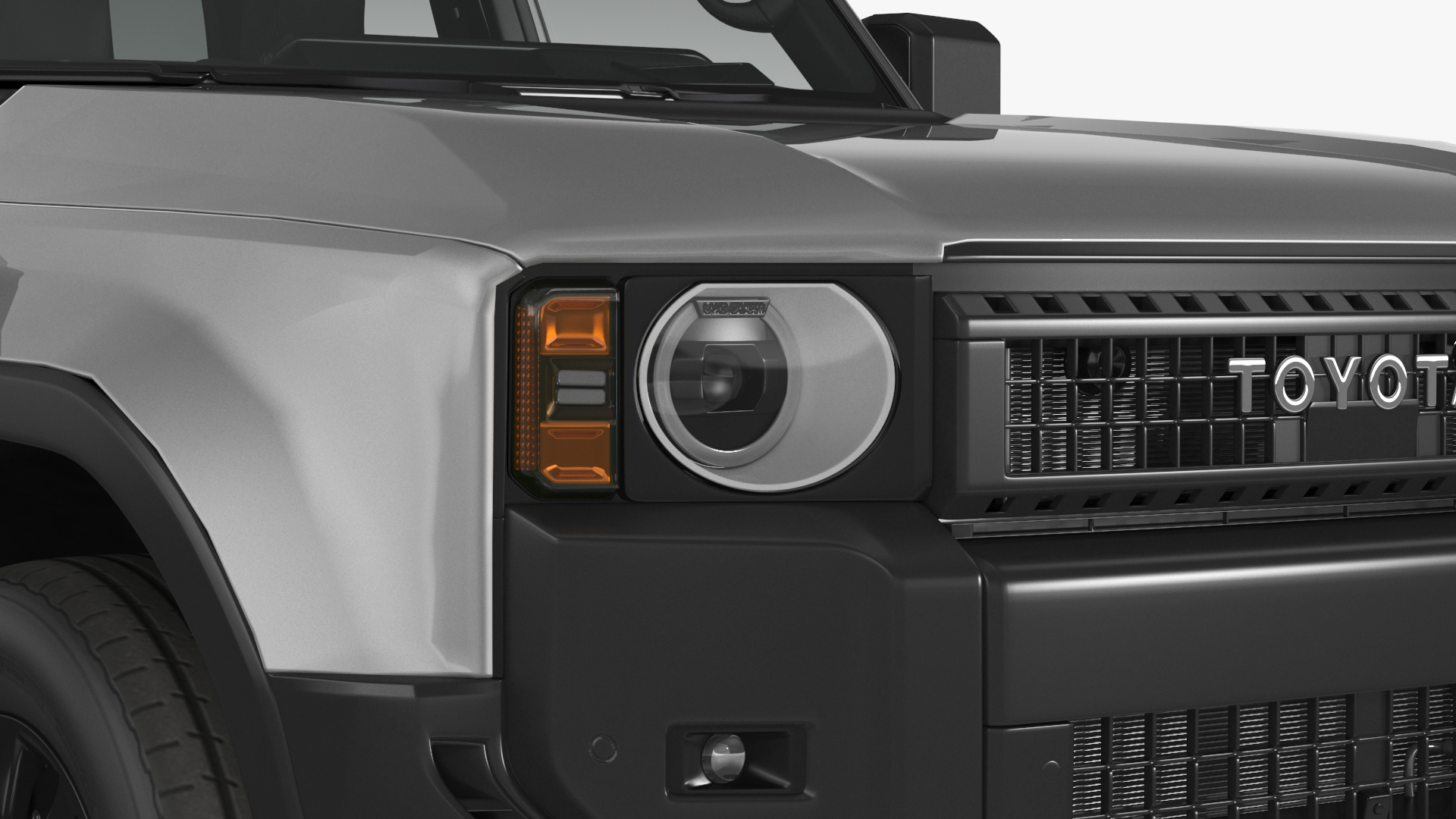 Toyota Land Cruiser 2024 Silver Color Rigged 3D model