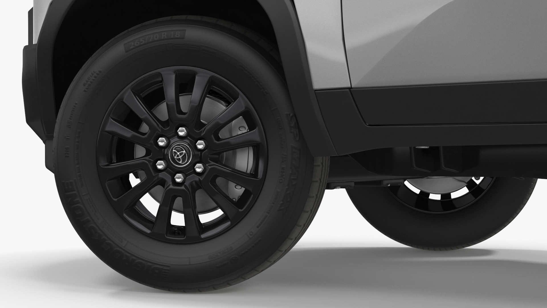Toyota Land Cruiser 2024 Silver Color Rigged 3D model