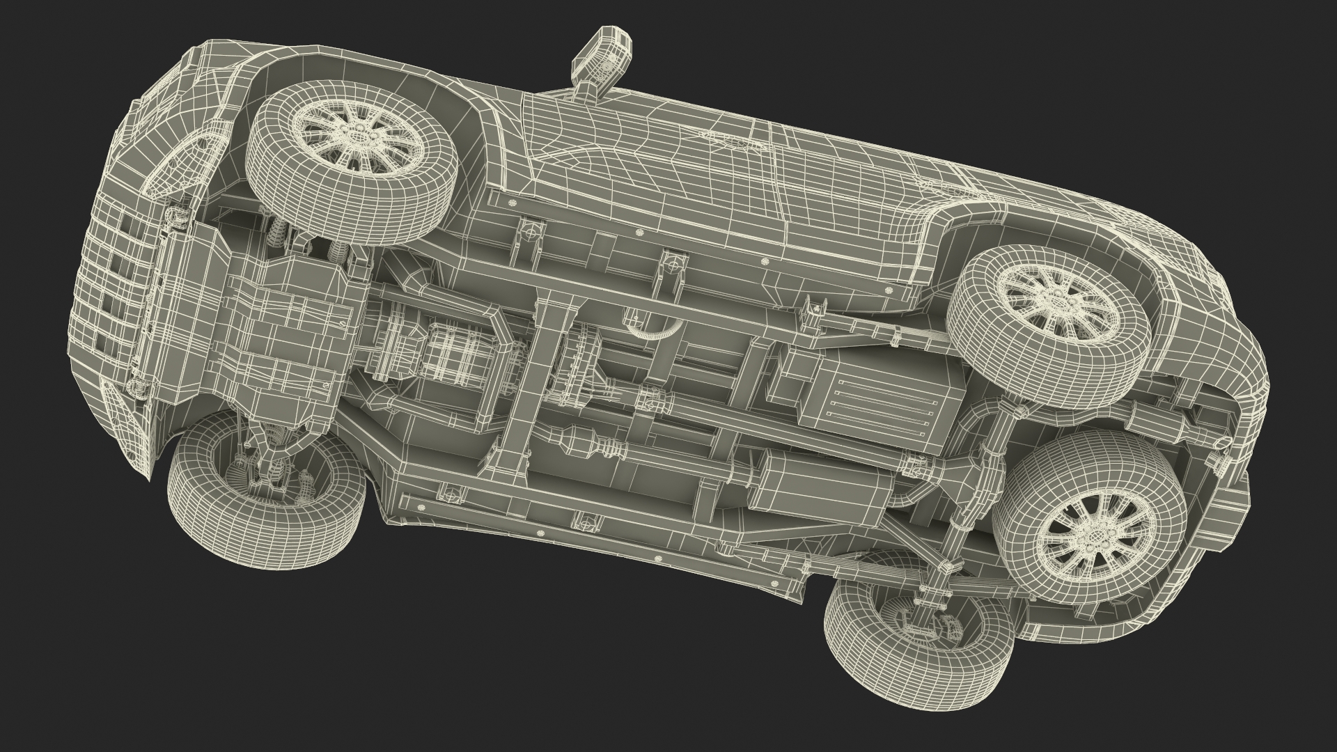 Toyota Land Cruiser 2024 Silver Color Rigged 3D model