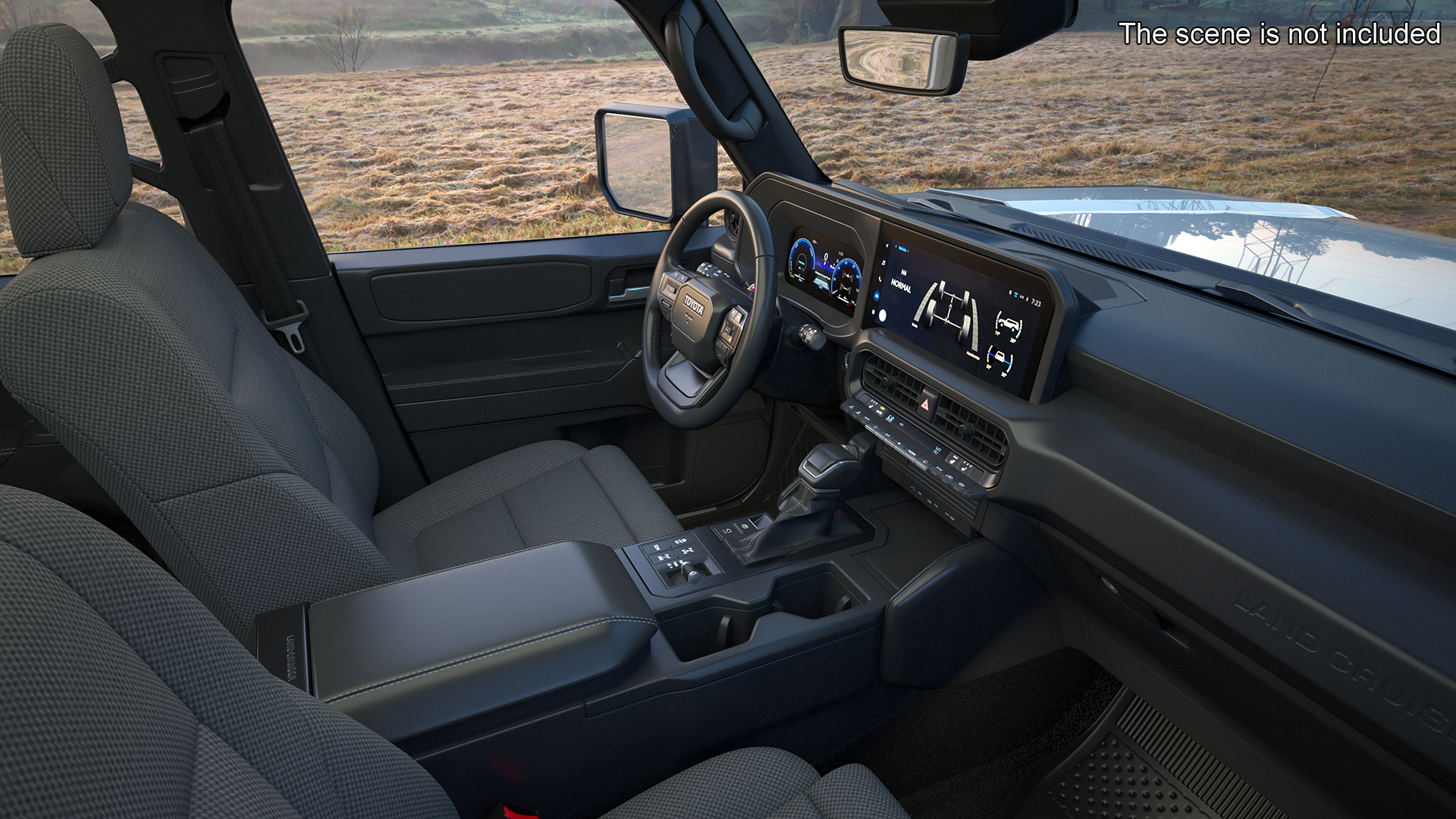 Toyota Land Cruiser 2024 Silver Color Rigged 3D model
