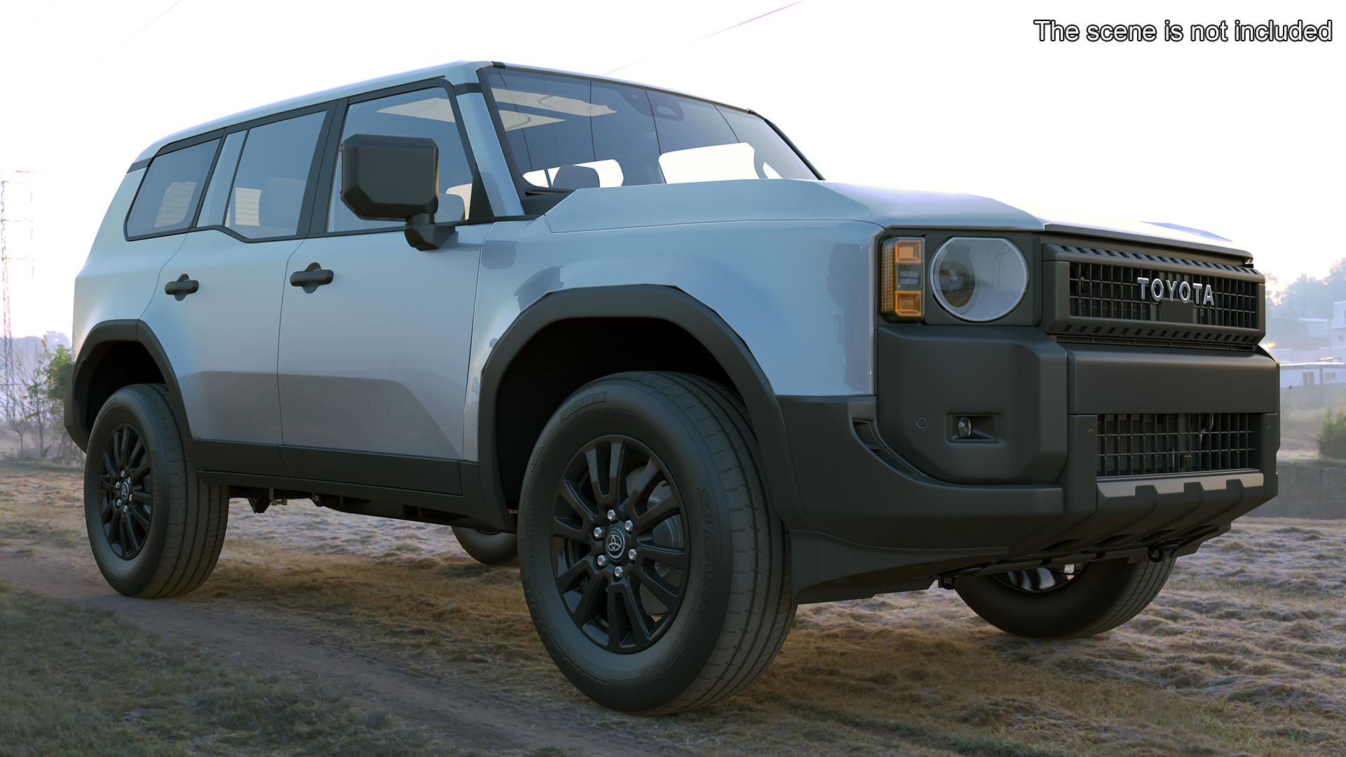 Toyota Land Cruiser 2024 Silver Color Rigged 3D model