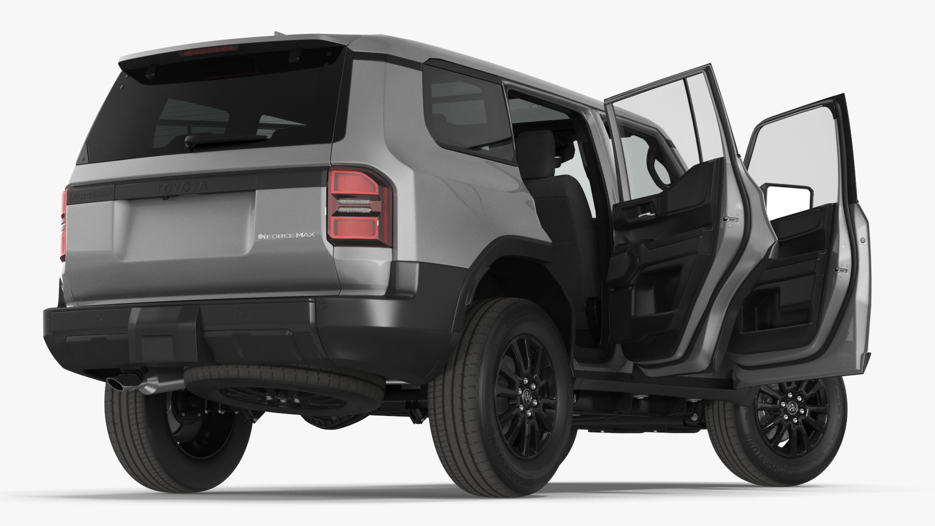 Toyota Land Cruiser 2024 Silver Color Rigged 3D model