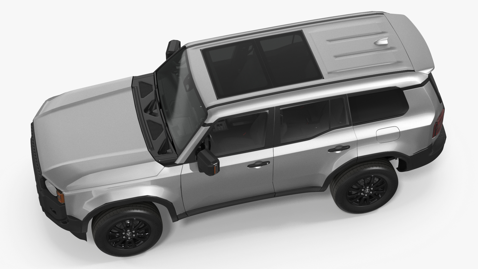 Toyota Land Cruiser 2024 Silver Color Rigged 3D model