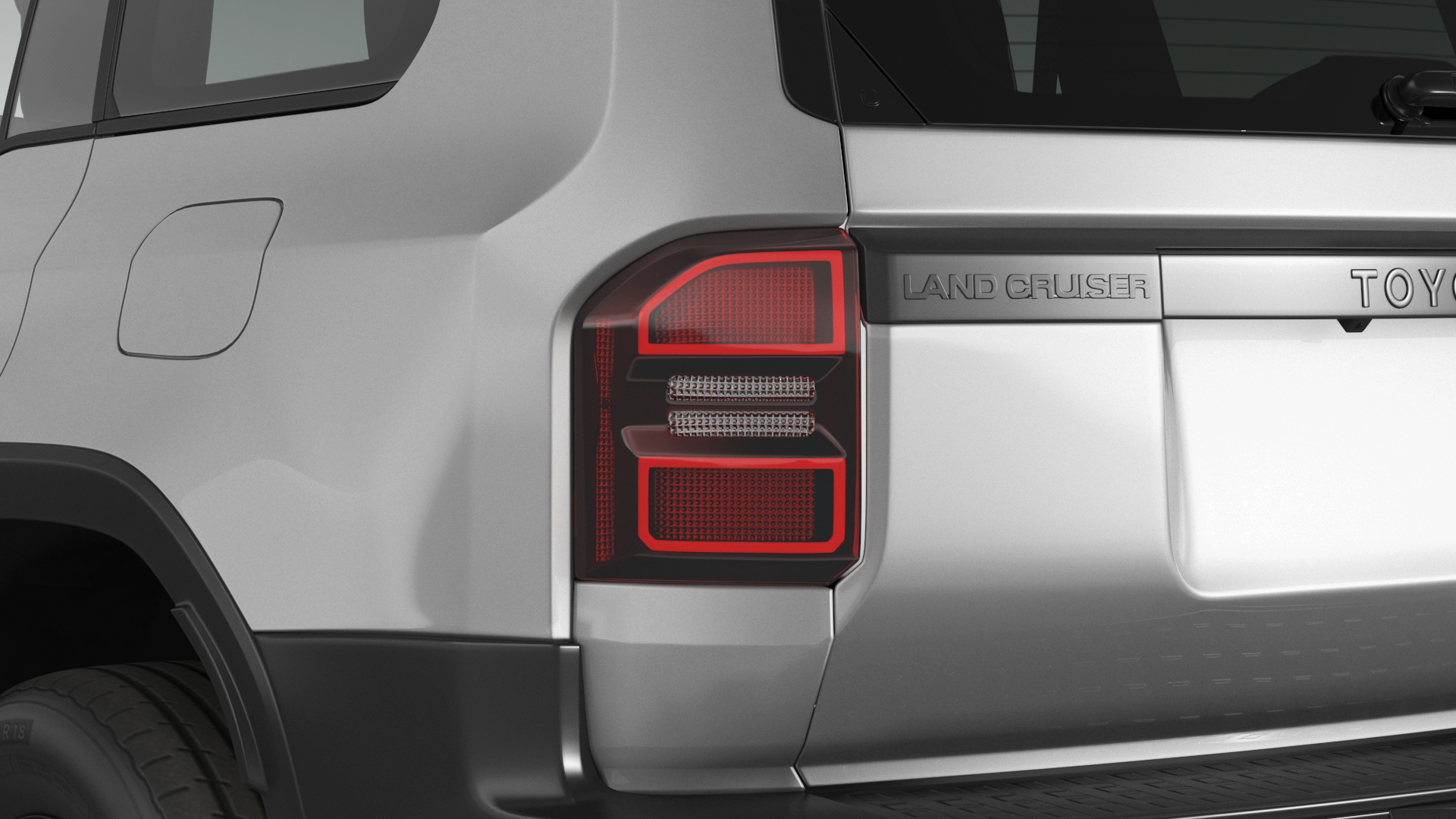 Toyota Land Cruiser 2024 Silver Color Rigged 3D model