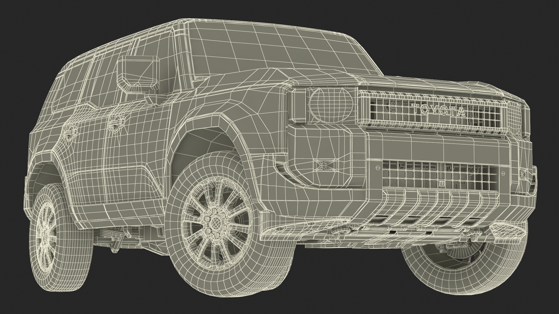 Toyota Land Cruiser 2024 Silver Color Rigged 3D model