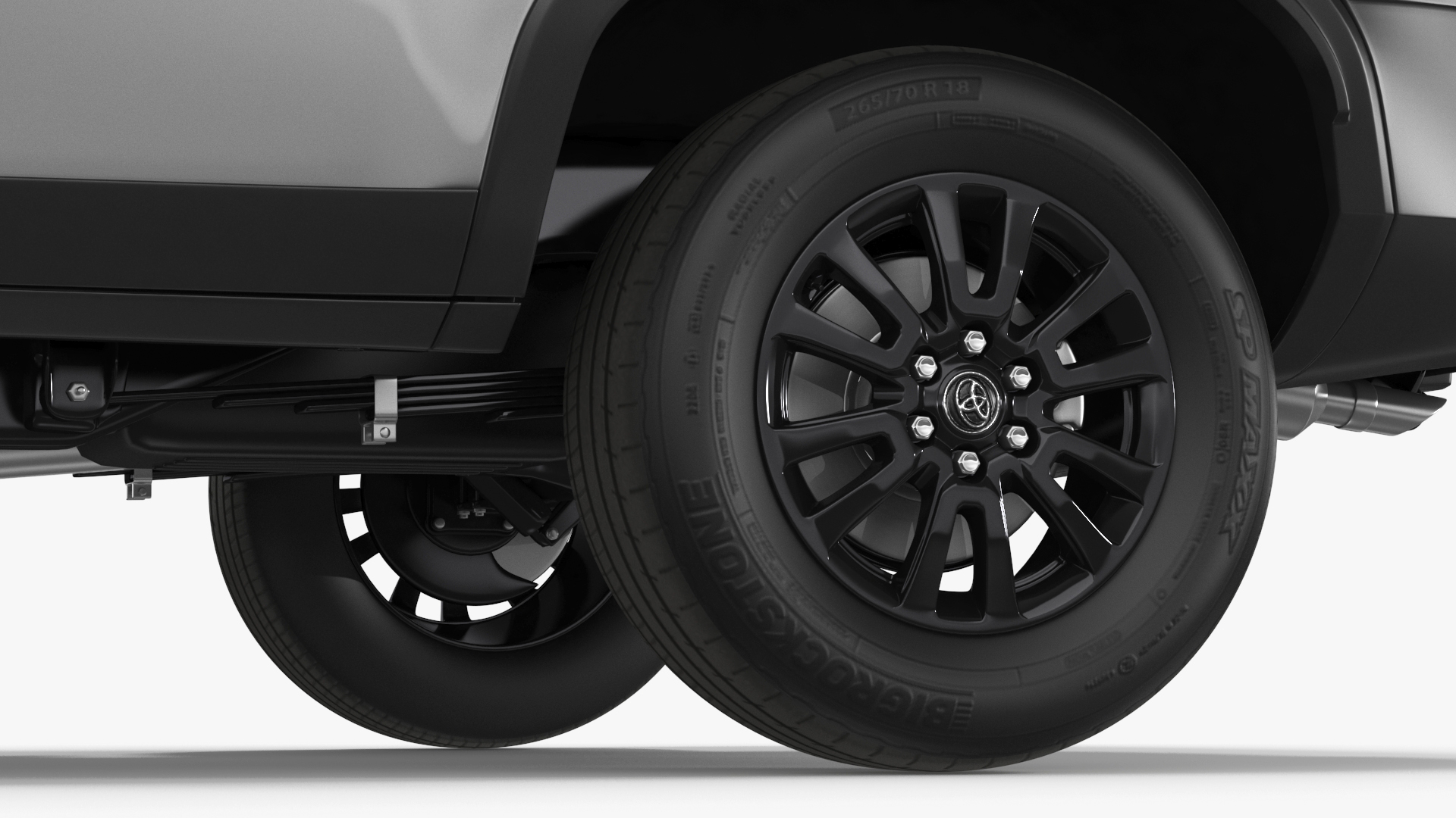 Toyota Land Cruiser 2024 Silver Color Rigged 3D model