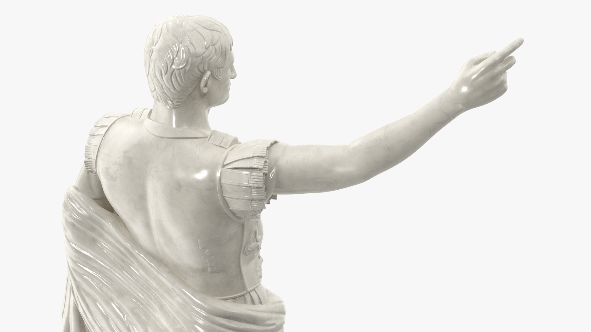 Caesar Augustus of Prima Porta Replica Statue Marble 3D