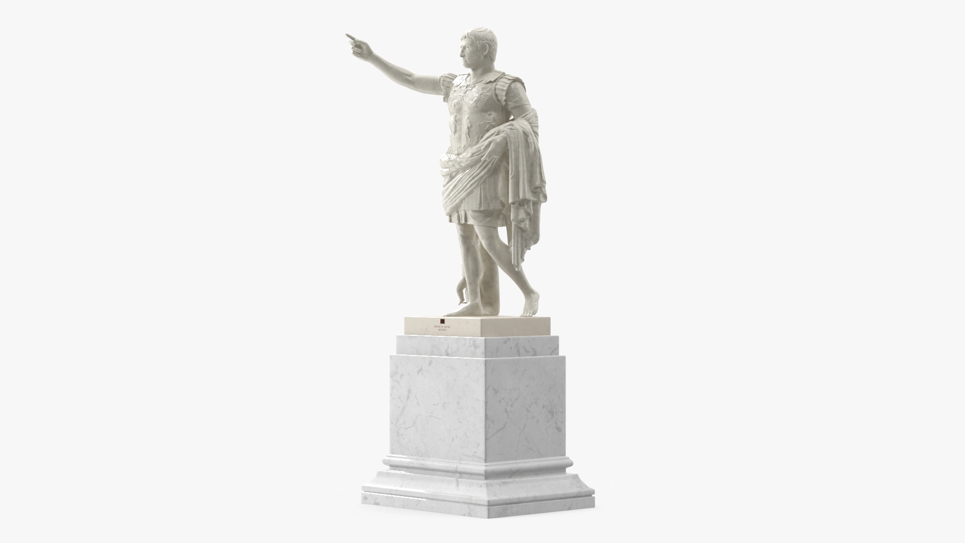 Caesar Augustus of Prima Porta Replica Statue Marble 3D