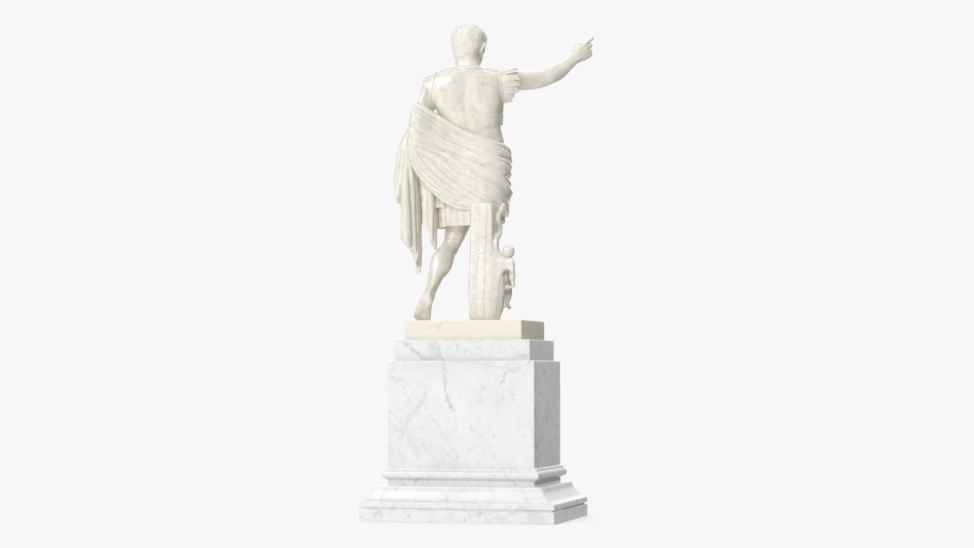 Caesar Augustus of Prima Porta Replica Statue Marble 3D