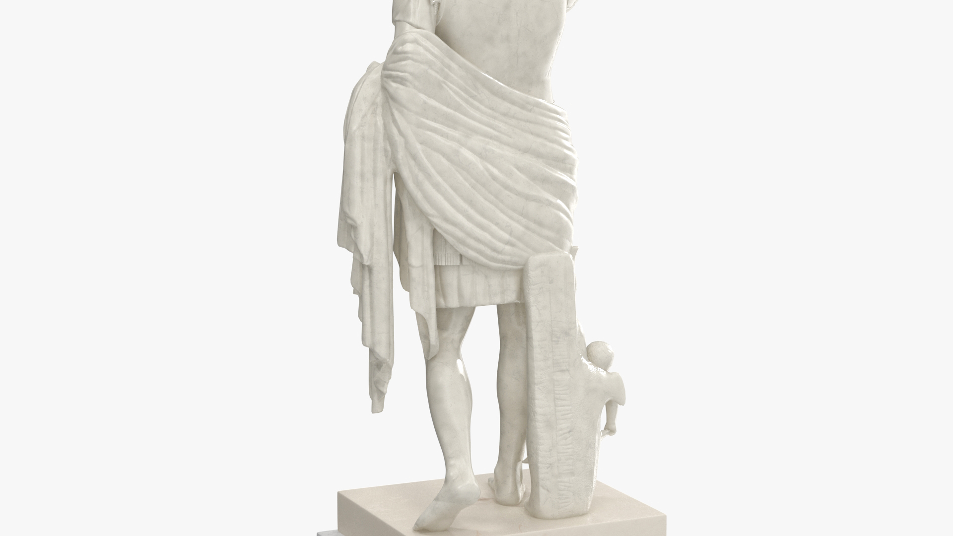Caesar Augustus of Prima Porta Replica Statue Marble 3D