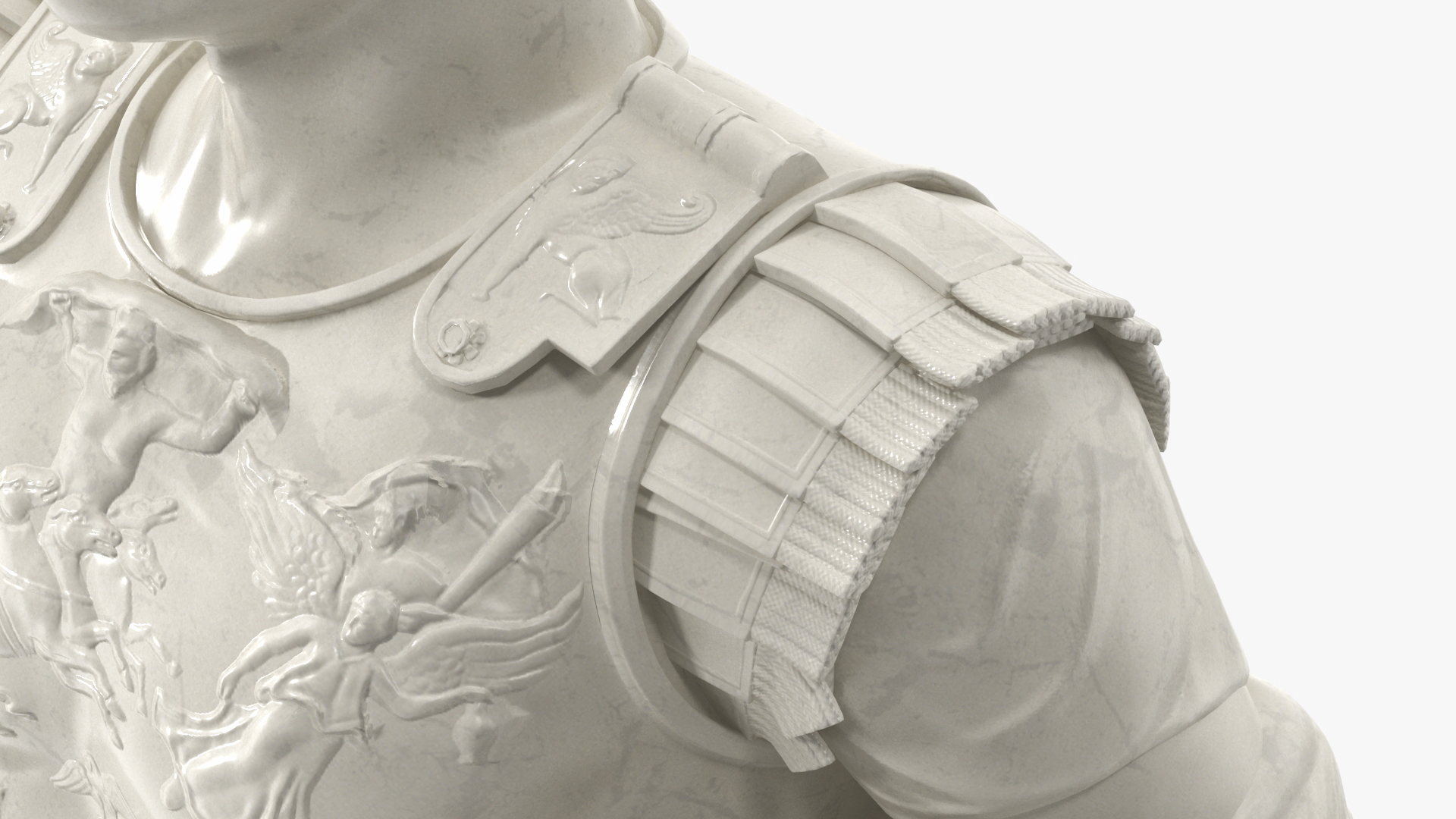 Caesar Augustus of Prima Porta Replica Statue Marble 3D