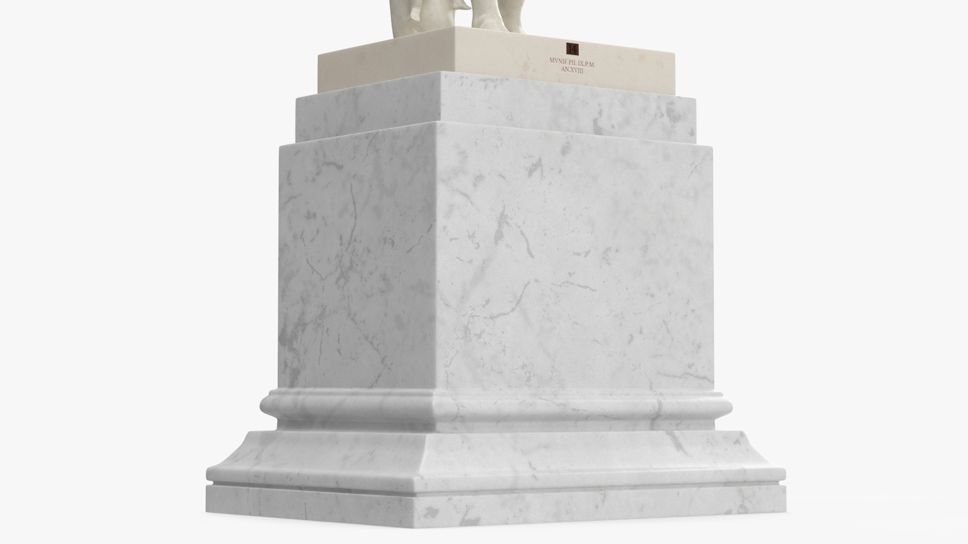 Caesar Augustus of Prima Porta Replica Statue Marble 3D