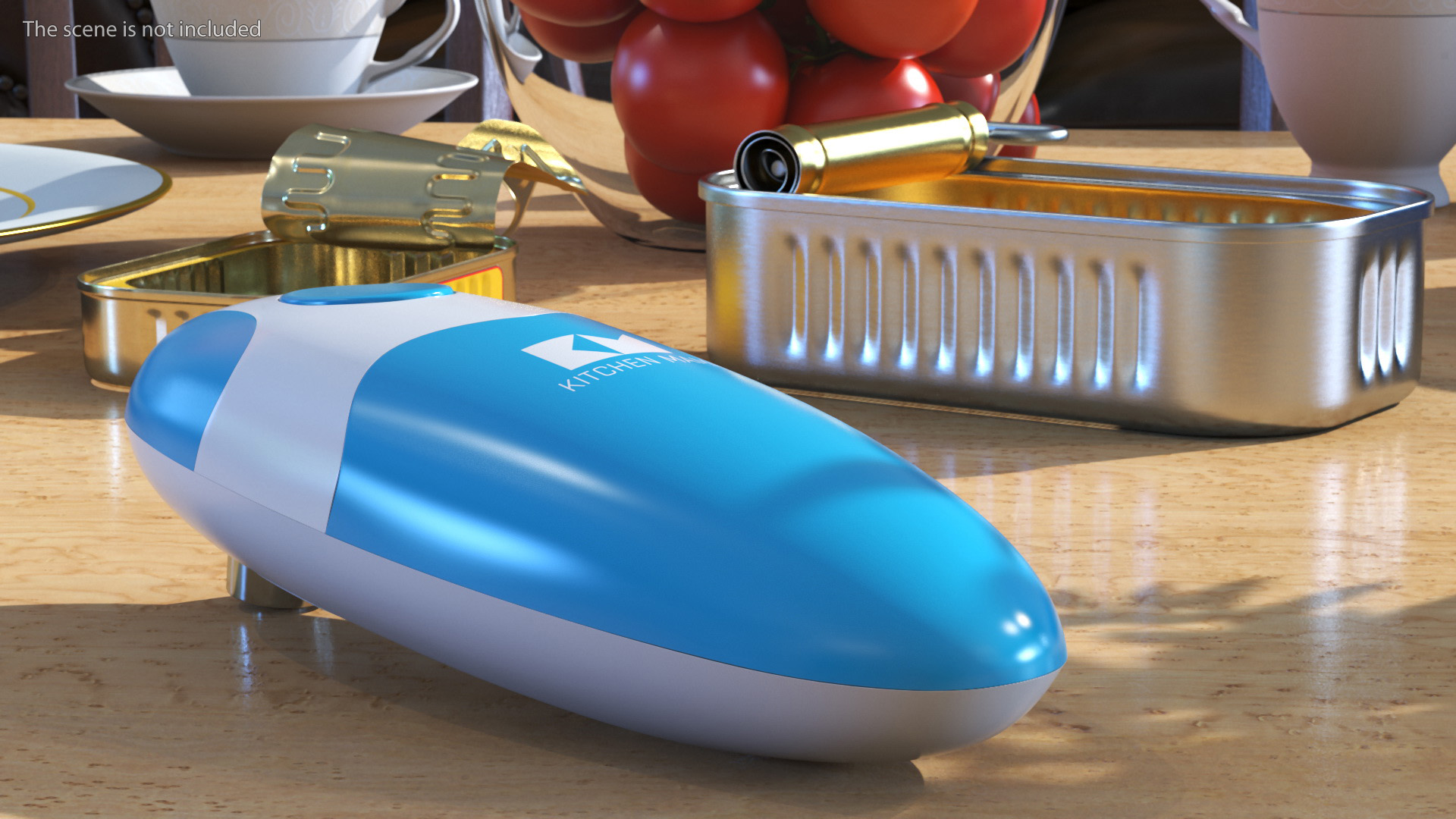 3D Cordless Electric Can Opener Kitchen Mama Blue