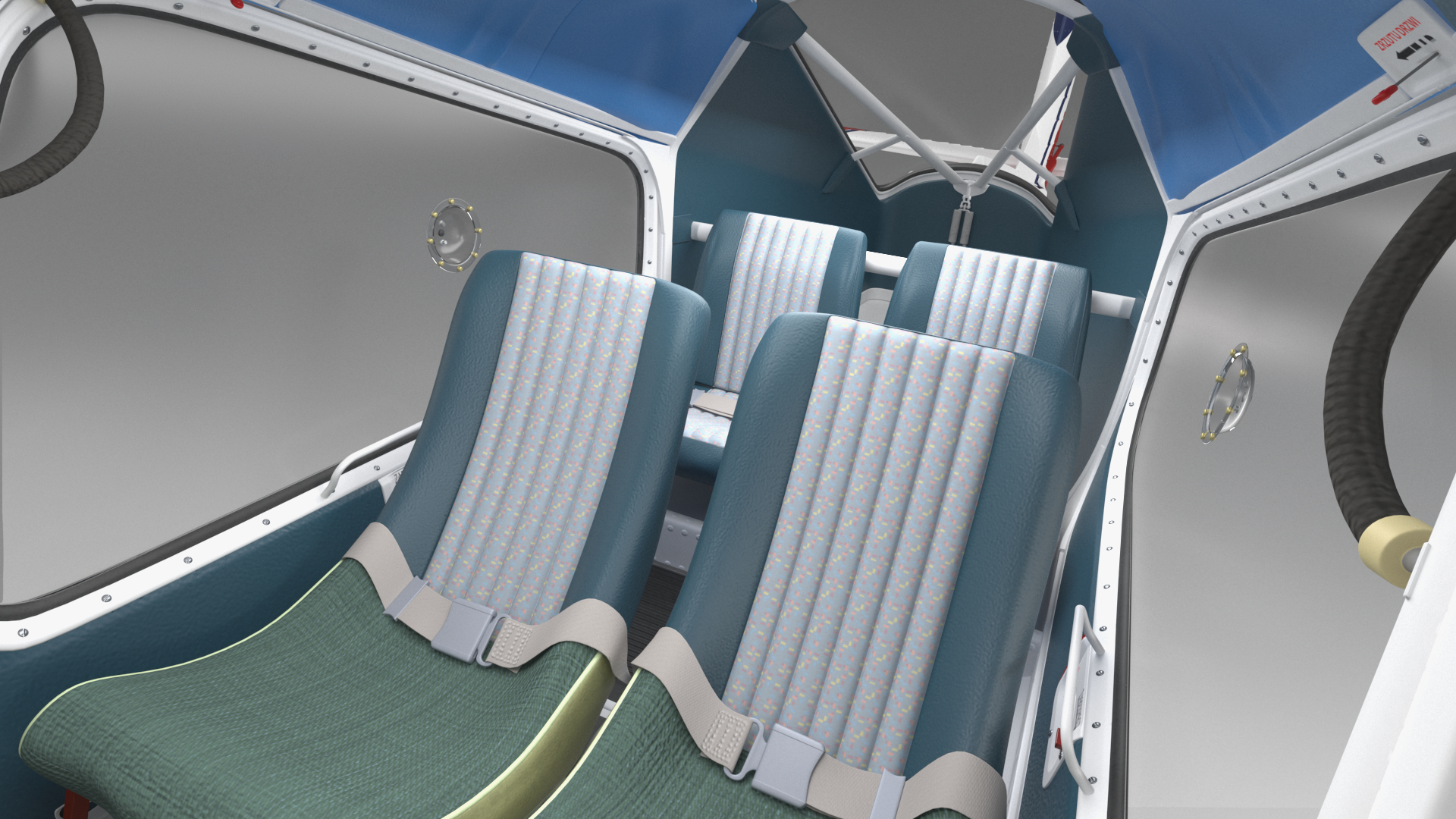 3D model Civil Airplane PZL 104 Wilga Flag Color Rigged for Maya