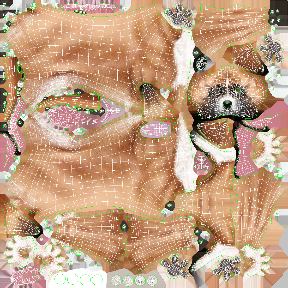 3D model Boxer Dog Fur Rigged