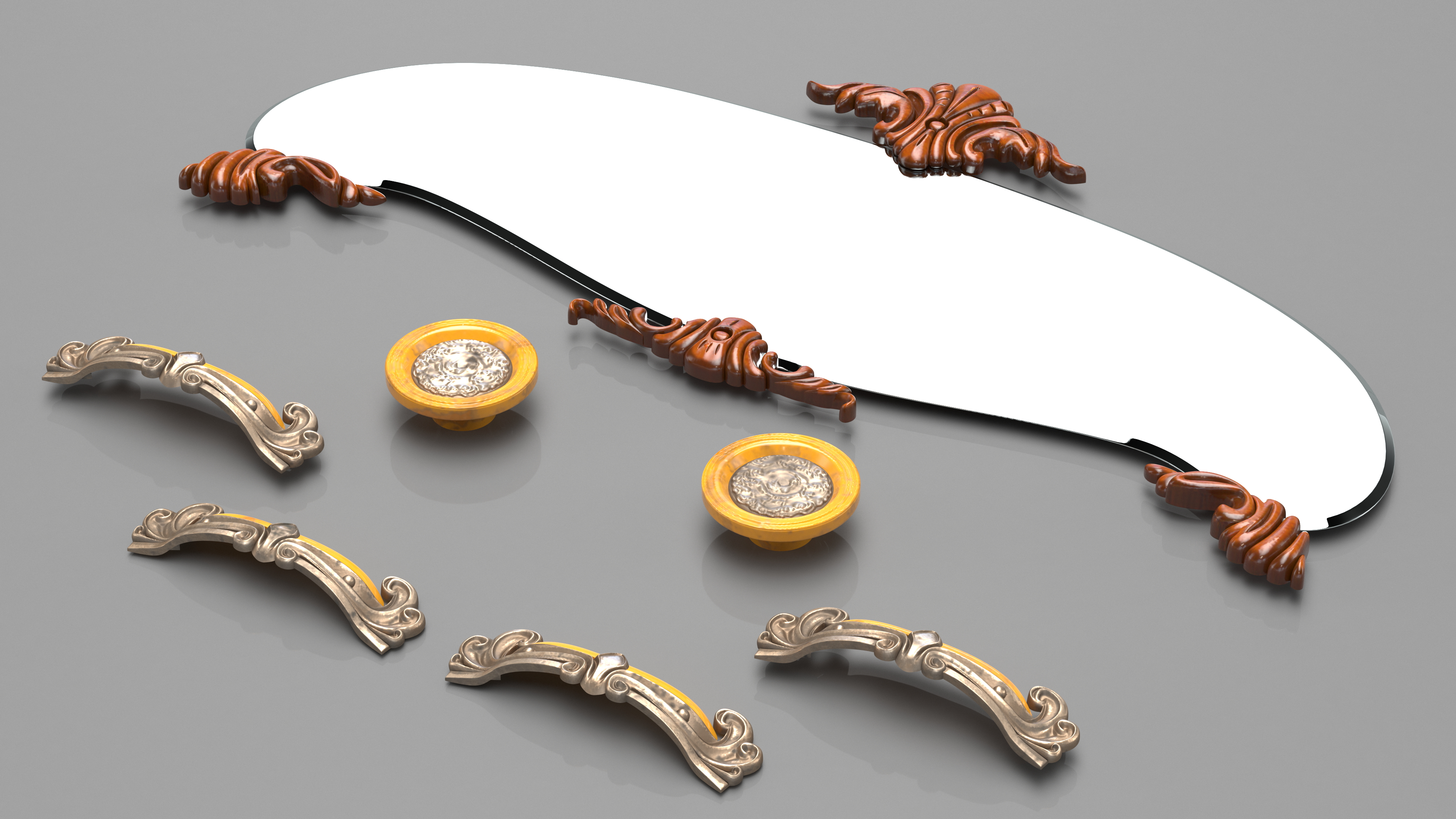 Vintage Furniture Accessories 3D model