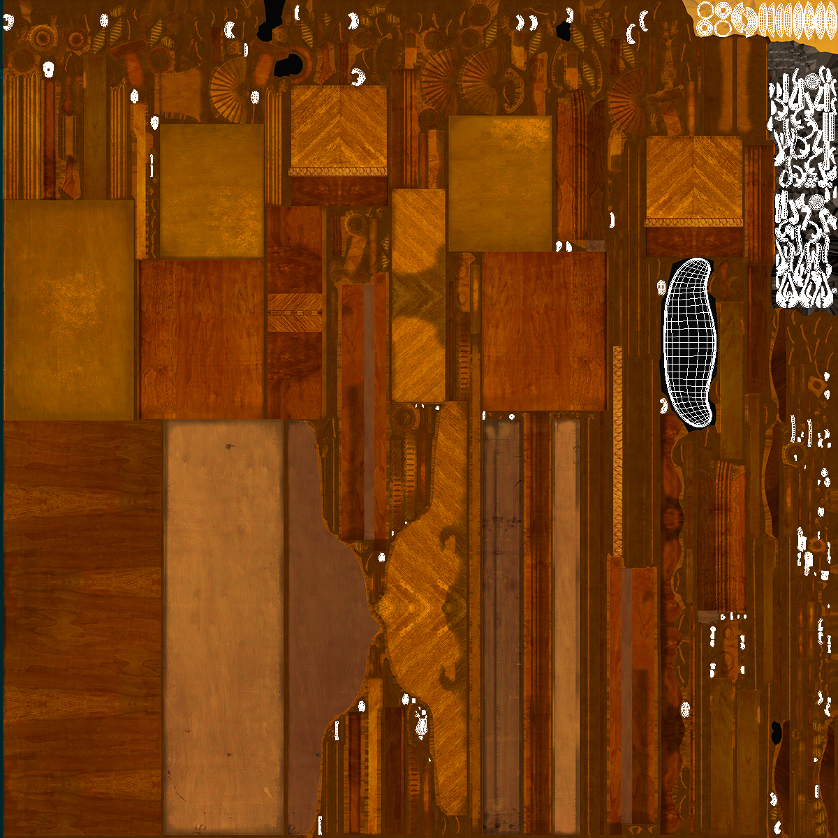 Vintage Furniture Accessories 3D model