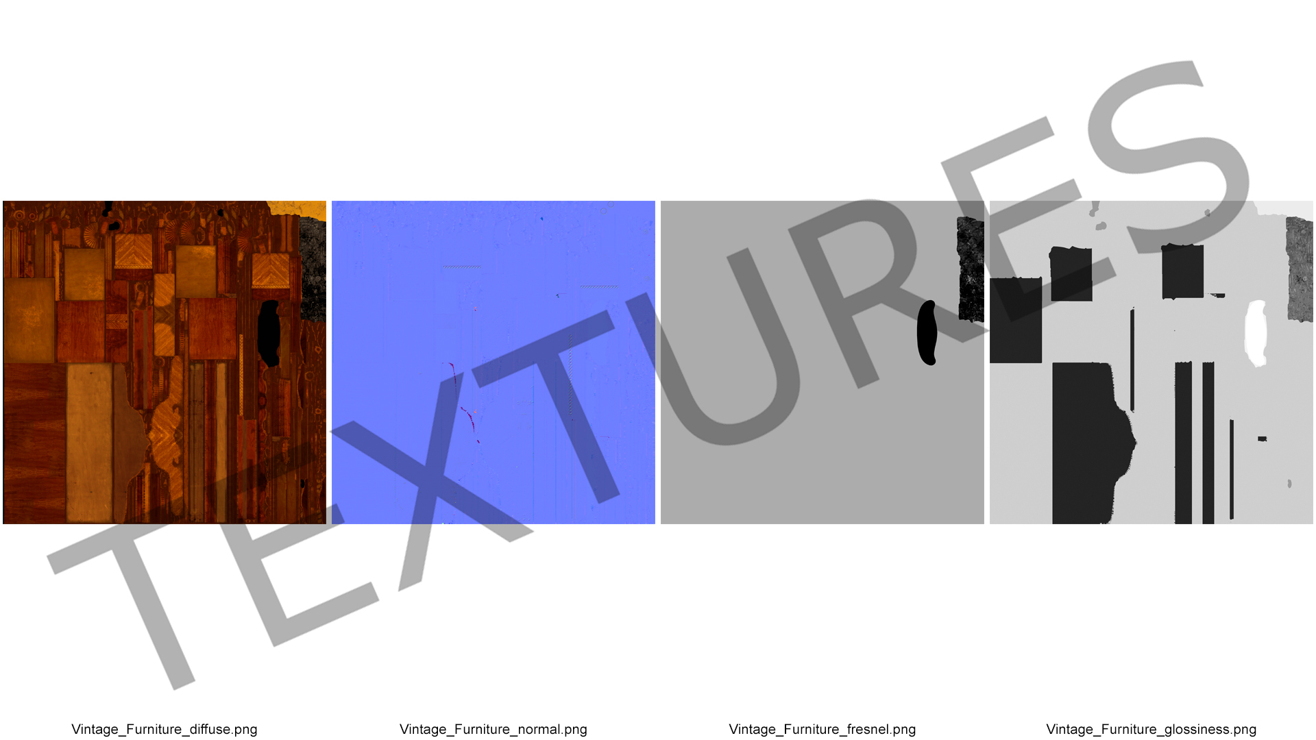 Vintage Furniture Accessories 3D model