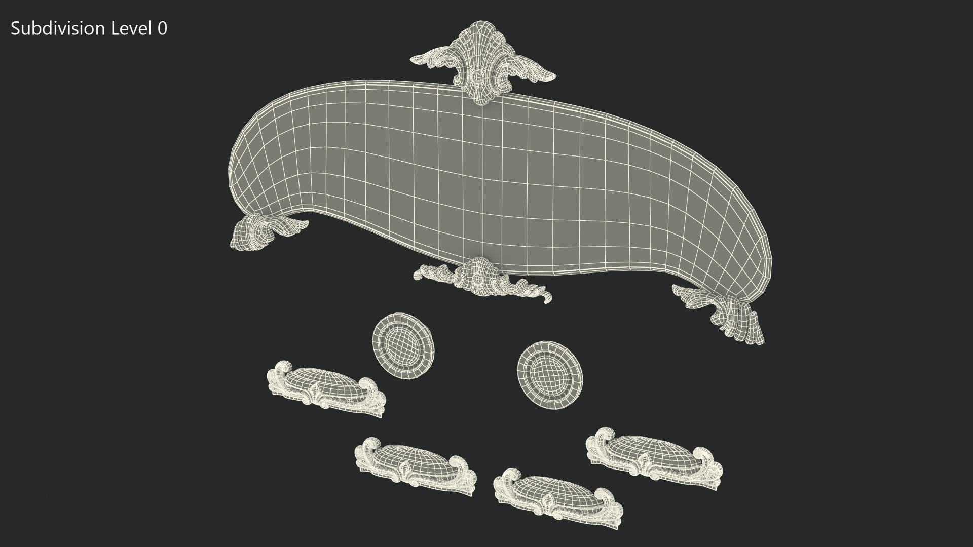Vintage Furniture Accessories 3D model