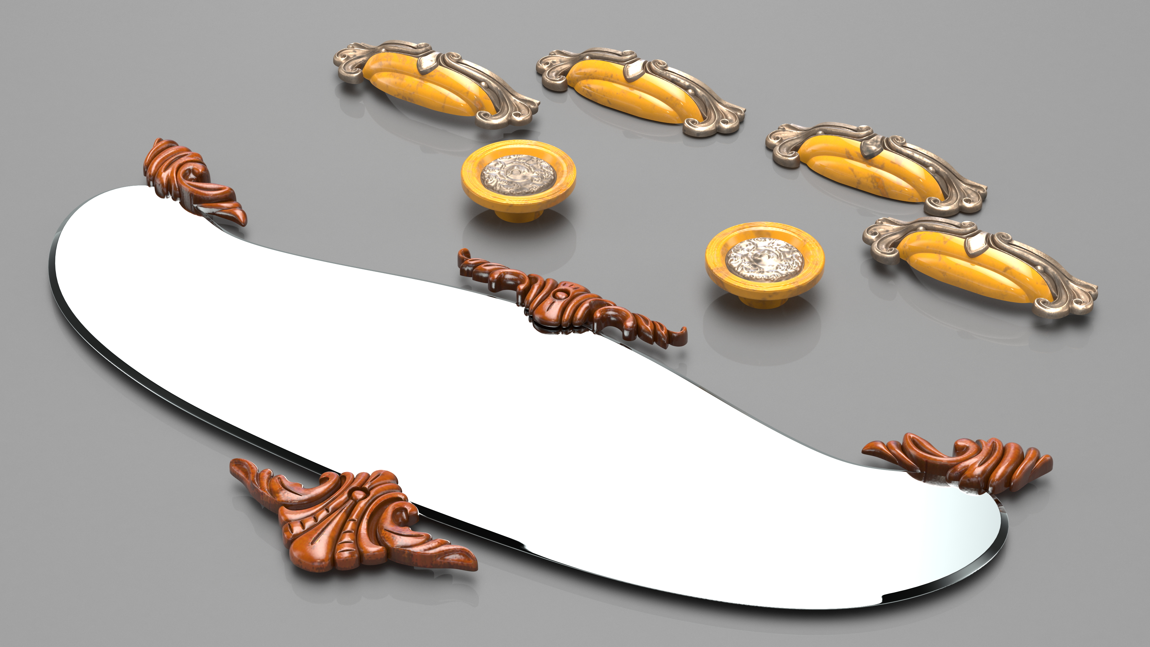 Vintage Furniture Accessories 3D model