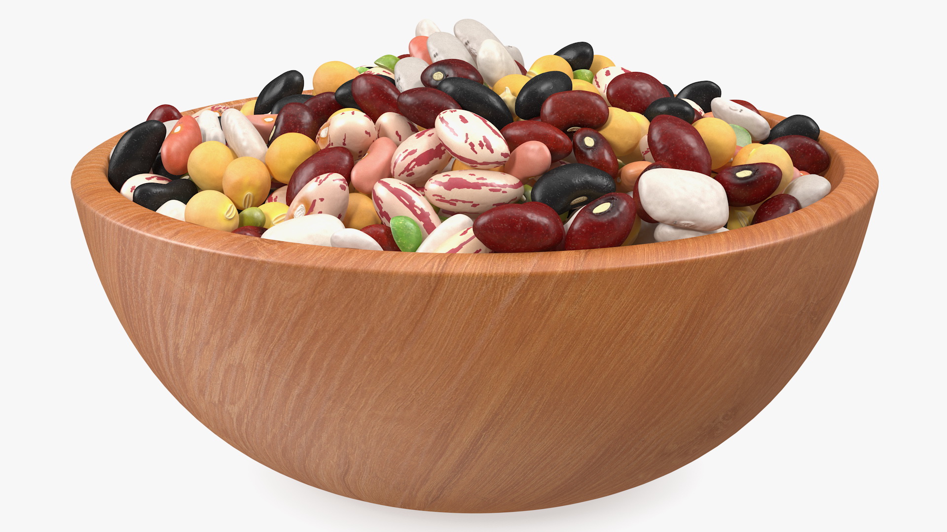 Mixed Legume Beans on a Plate 3D model