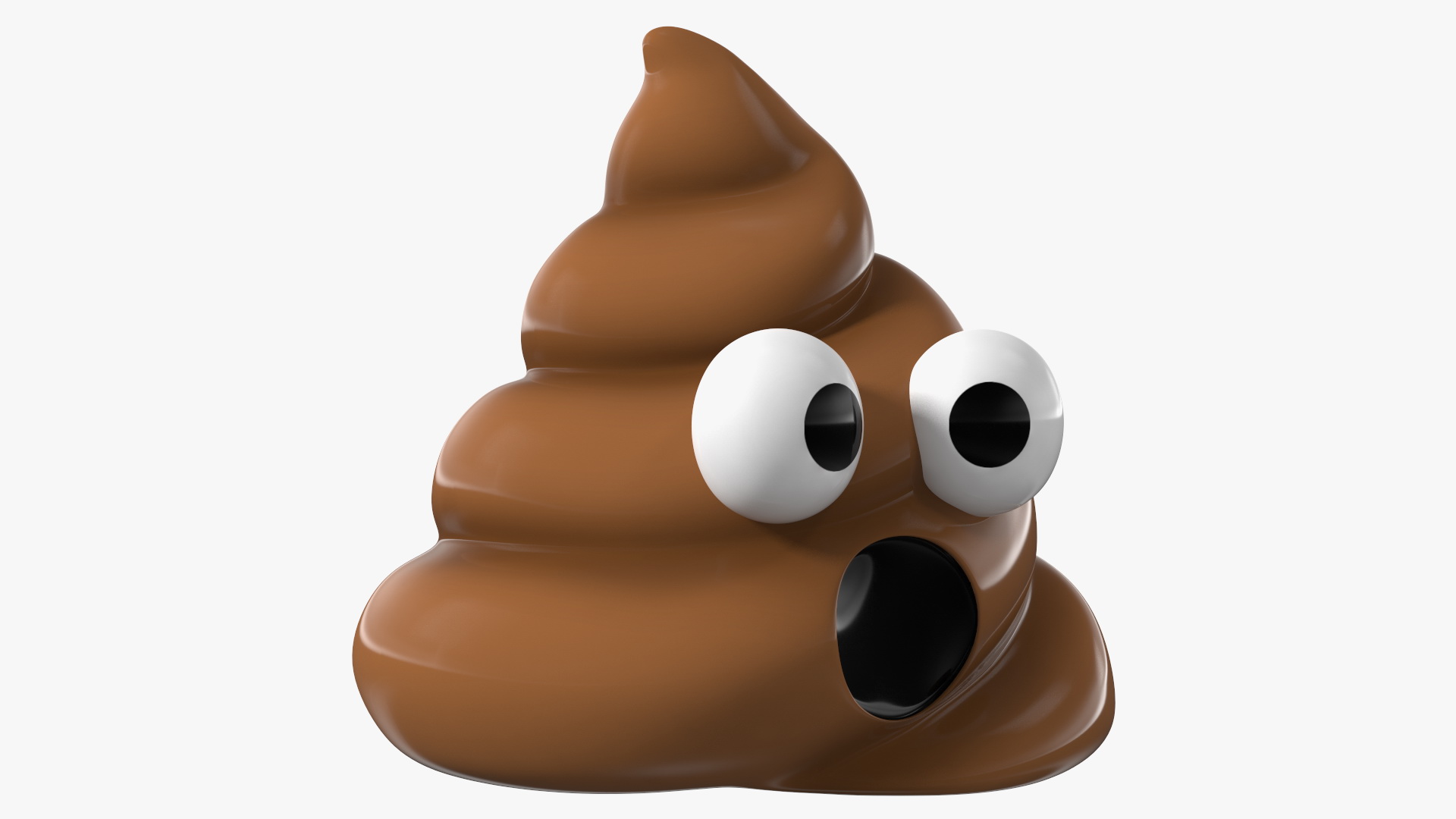 Open Mouth Poop Emoji Smile 3D