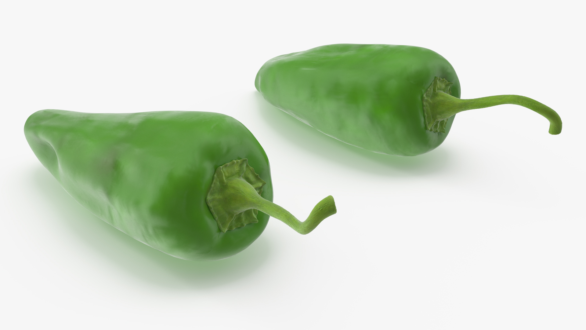 3D Green Hot Pepper
