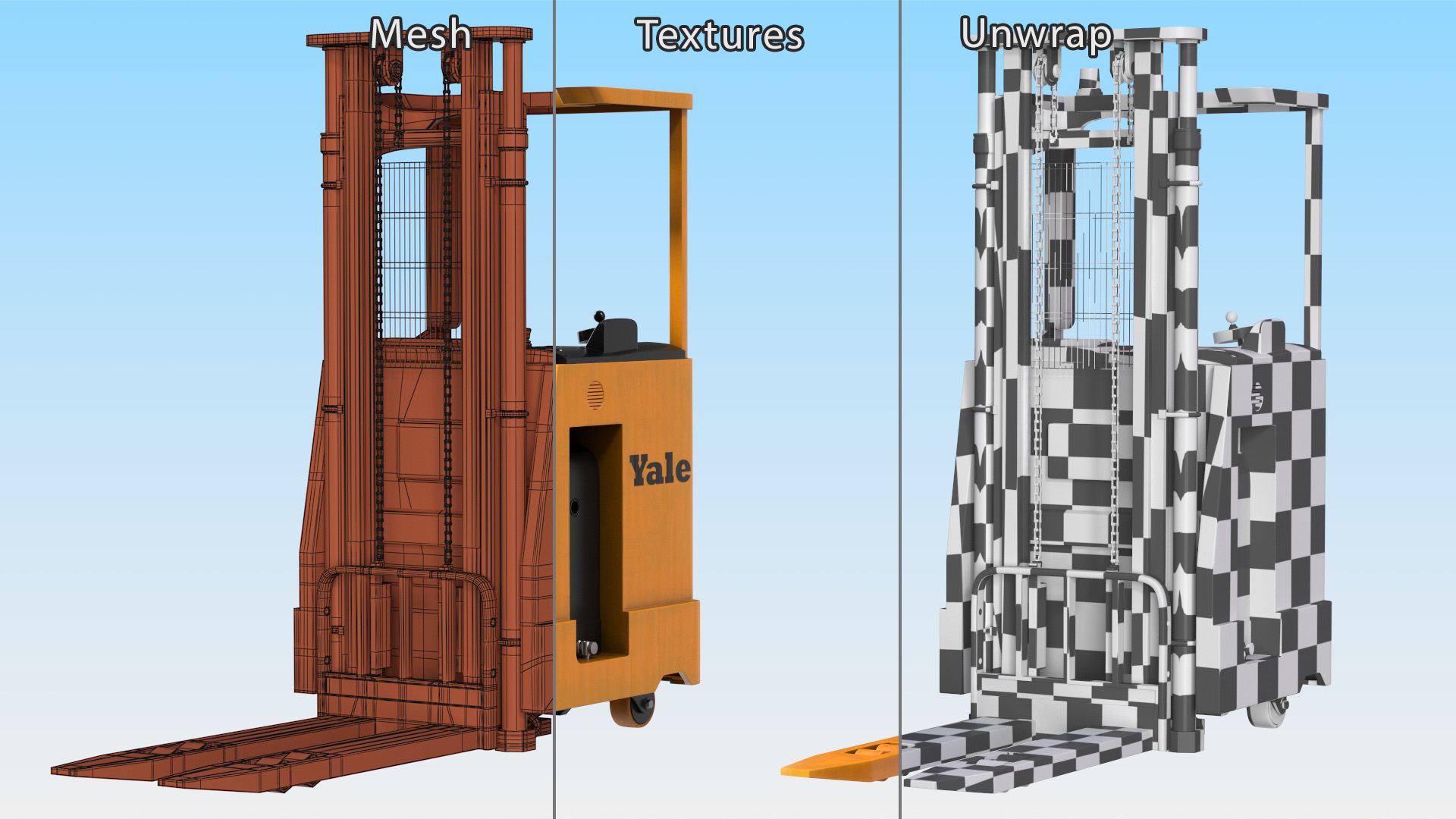 Yale Electric Reach Truck Rigged 3D