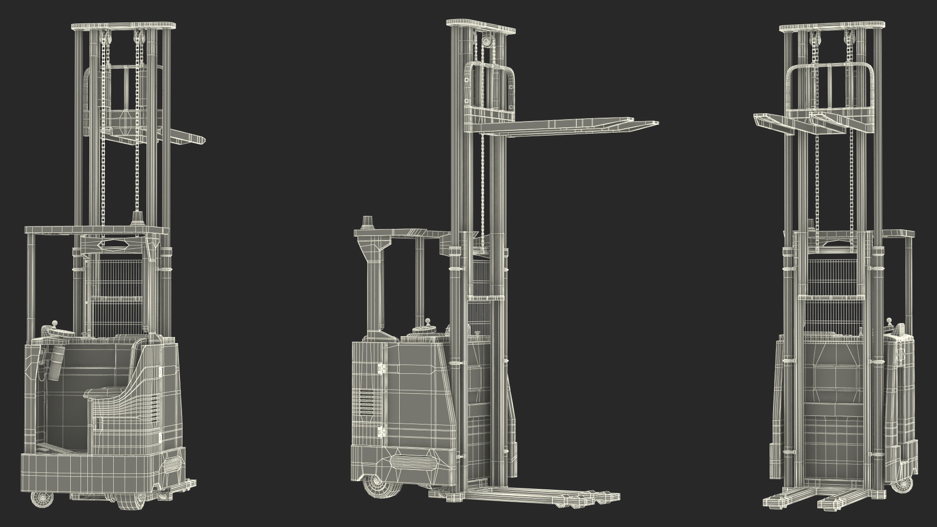 Yale Electric Reach Truck Rigged 3D