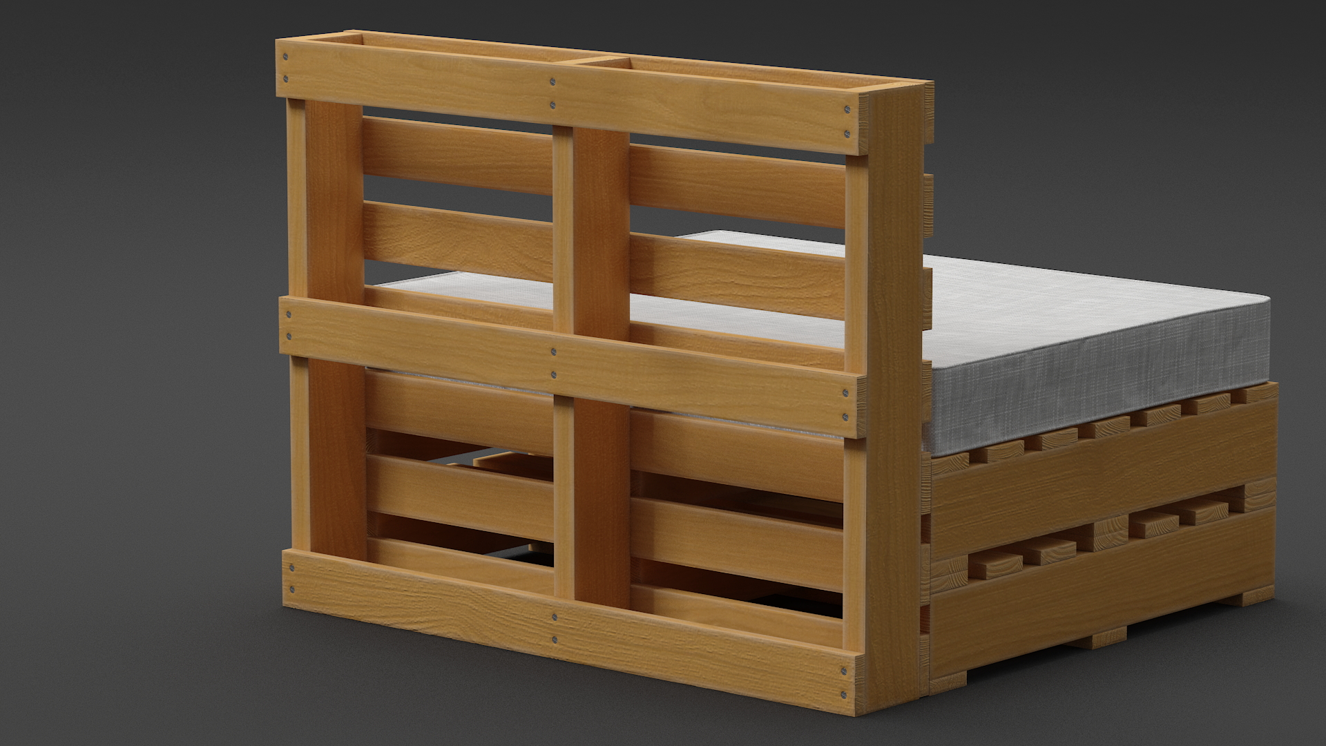 3D Outdoor Pallet Armchair model