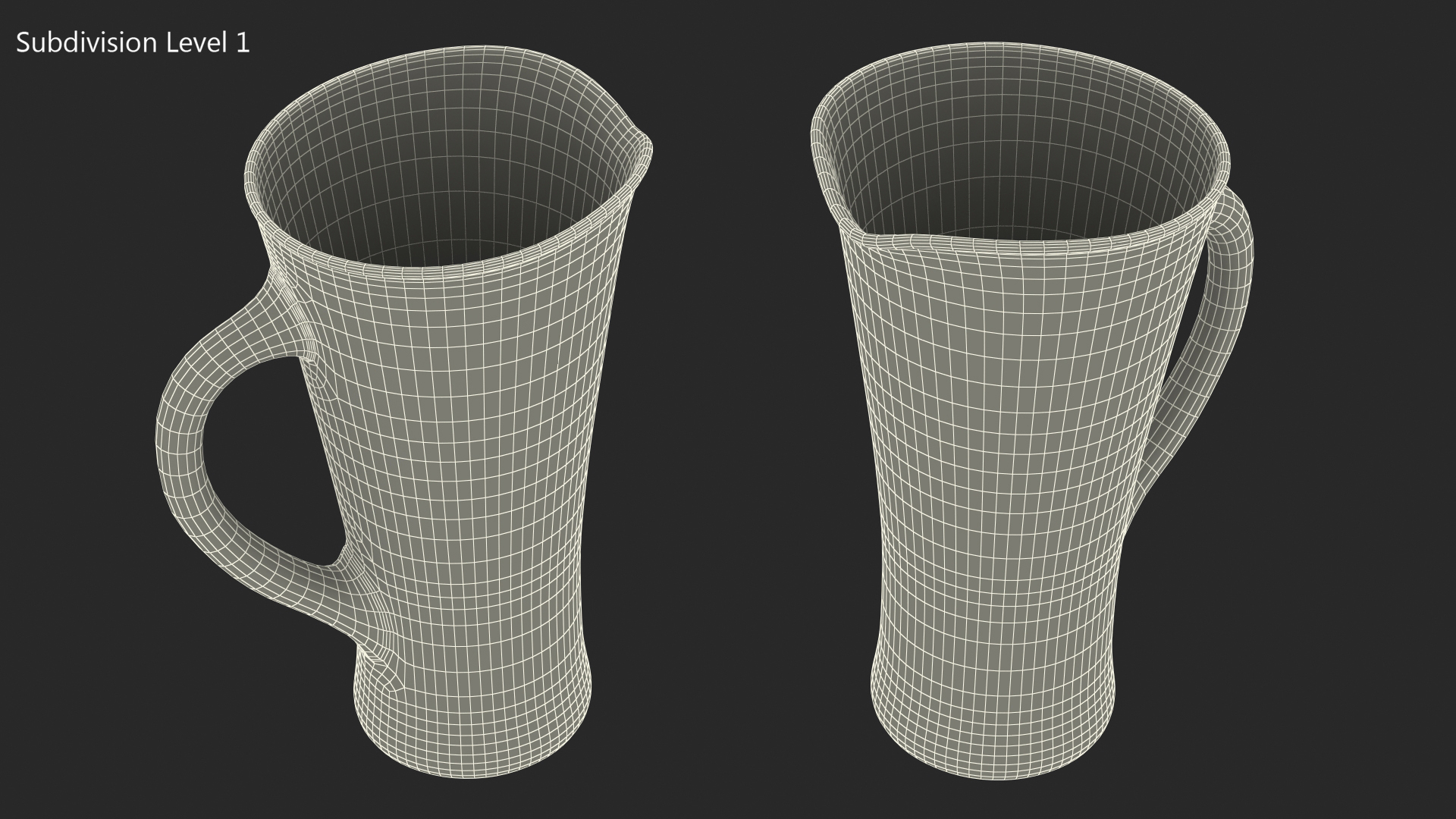Glass Pouring Jug With Handle 3D model